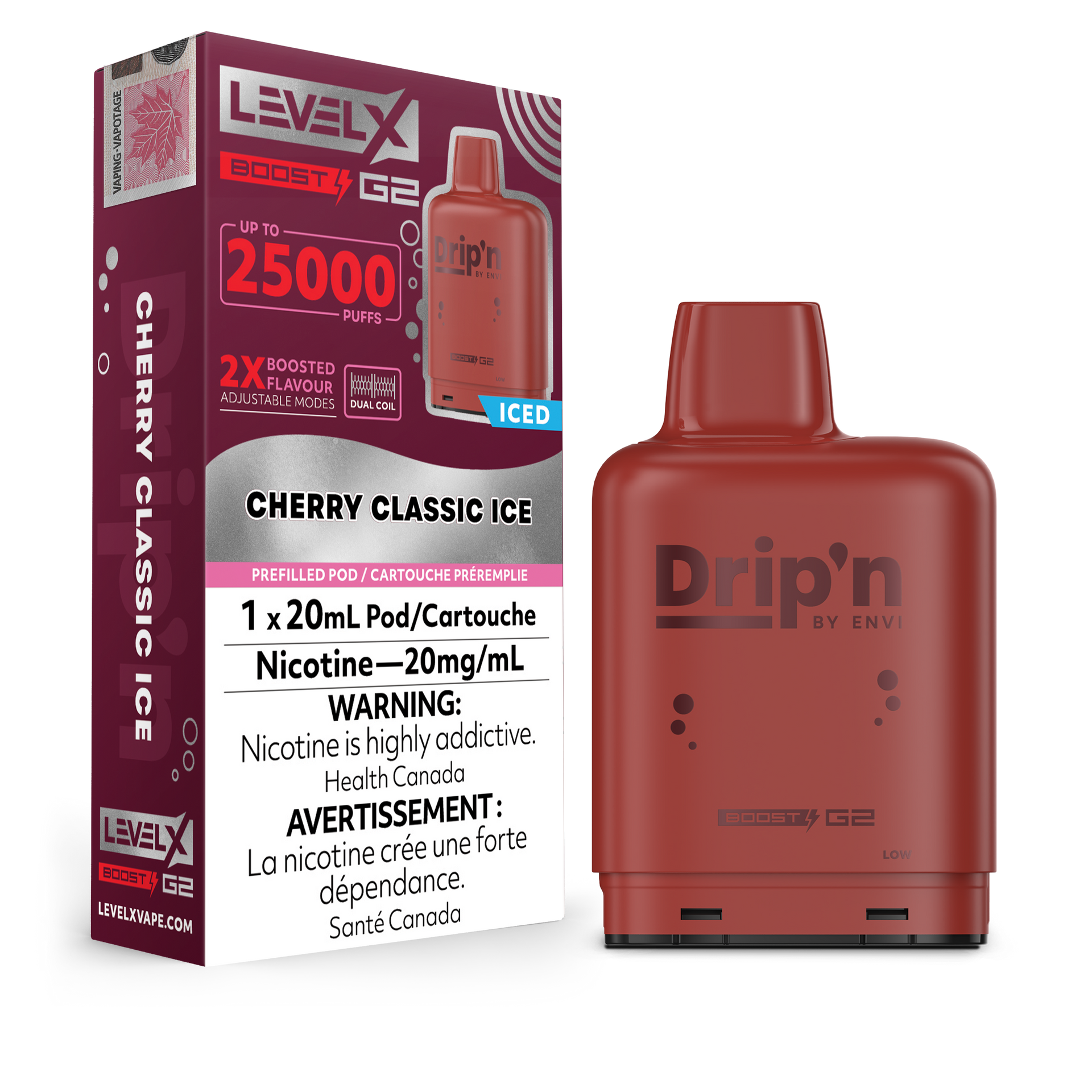Cherry Classic by Level X Drip'n G2 Boost 25K – 20mg by LEVEL X BY DRIP'N