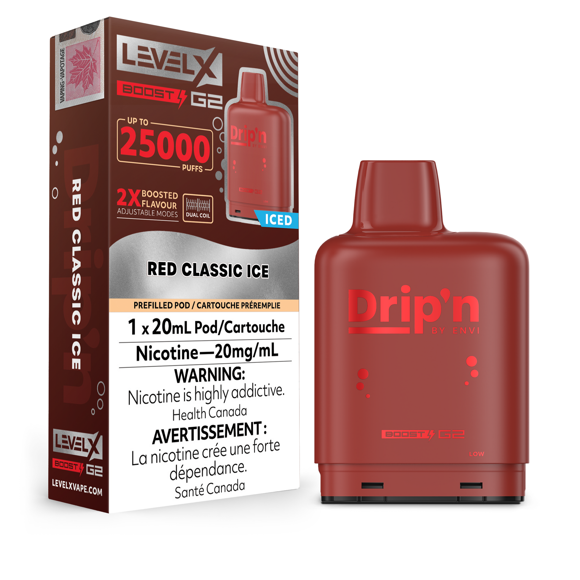 Red Classic by Level X Drip'n G2 Boost 25K – 20mg by LEVEL X BY DRIP'N