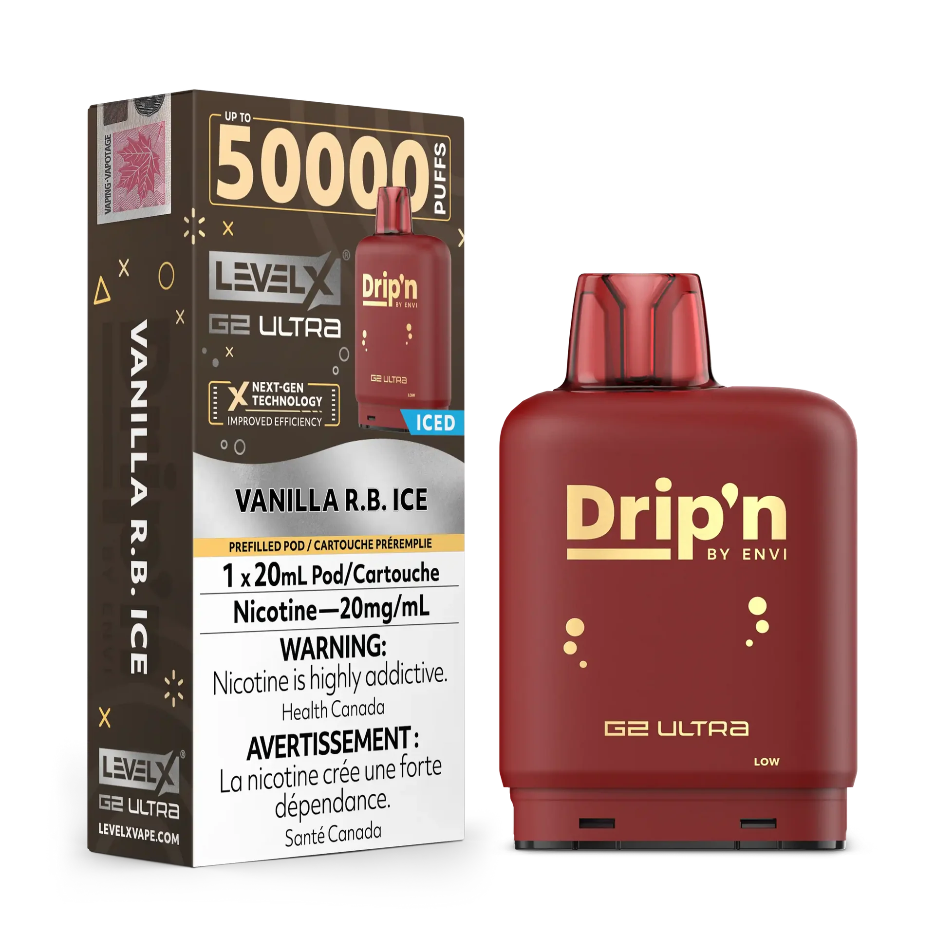 Vanilla R.B. Ice by Level X Drip'n G2 Ultra 50K – 20mg by LEVEL X BY DRIP'N