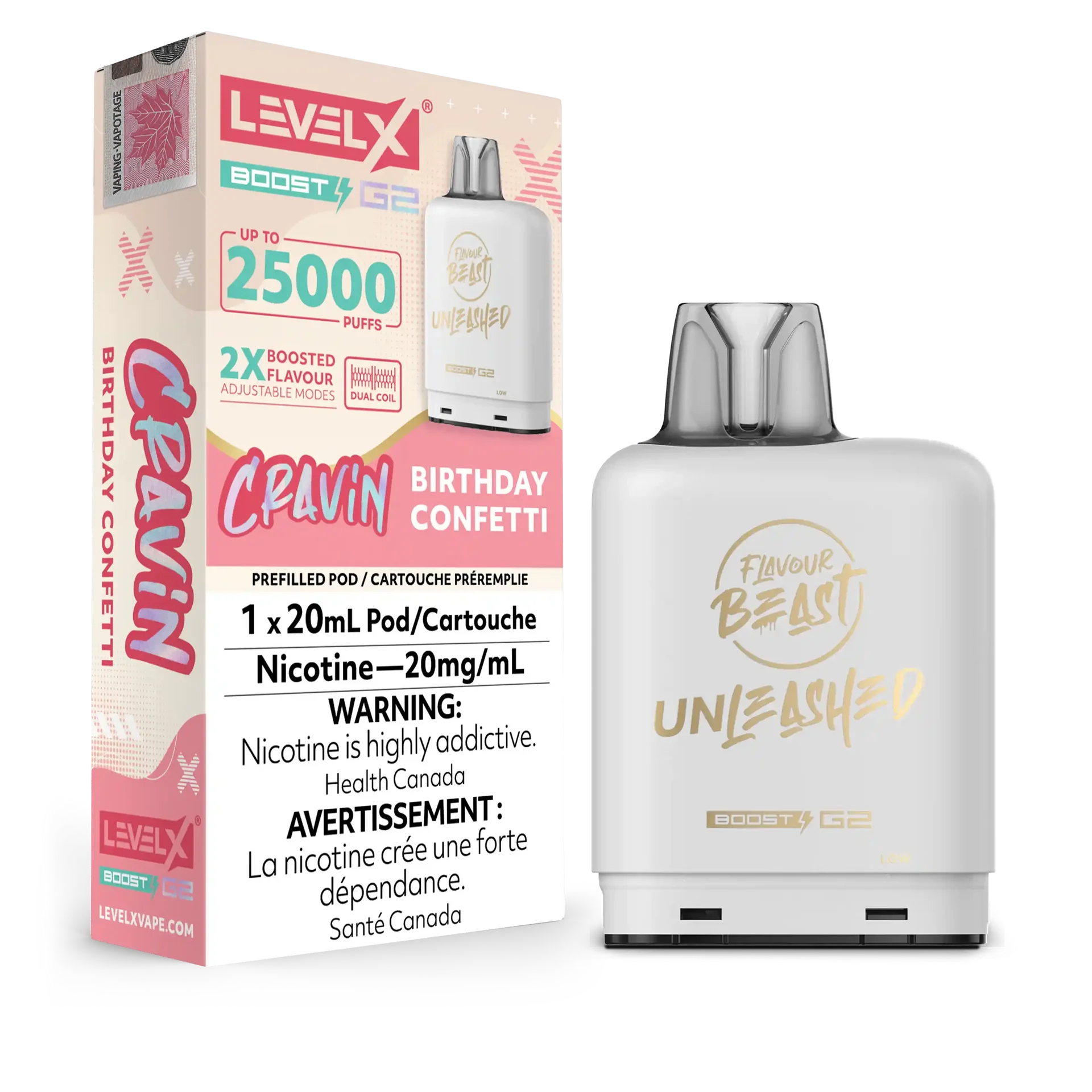 Birthday Confetti Flavour Beast Boost G2 Unleashed Pods 25K by LEVEL X BY FLAVOUR BEAST