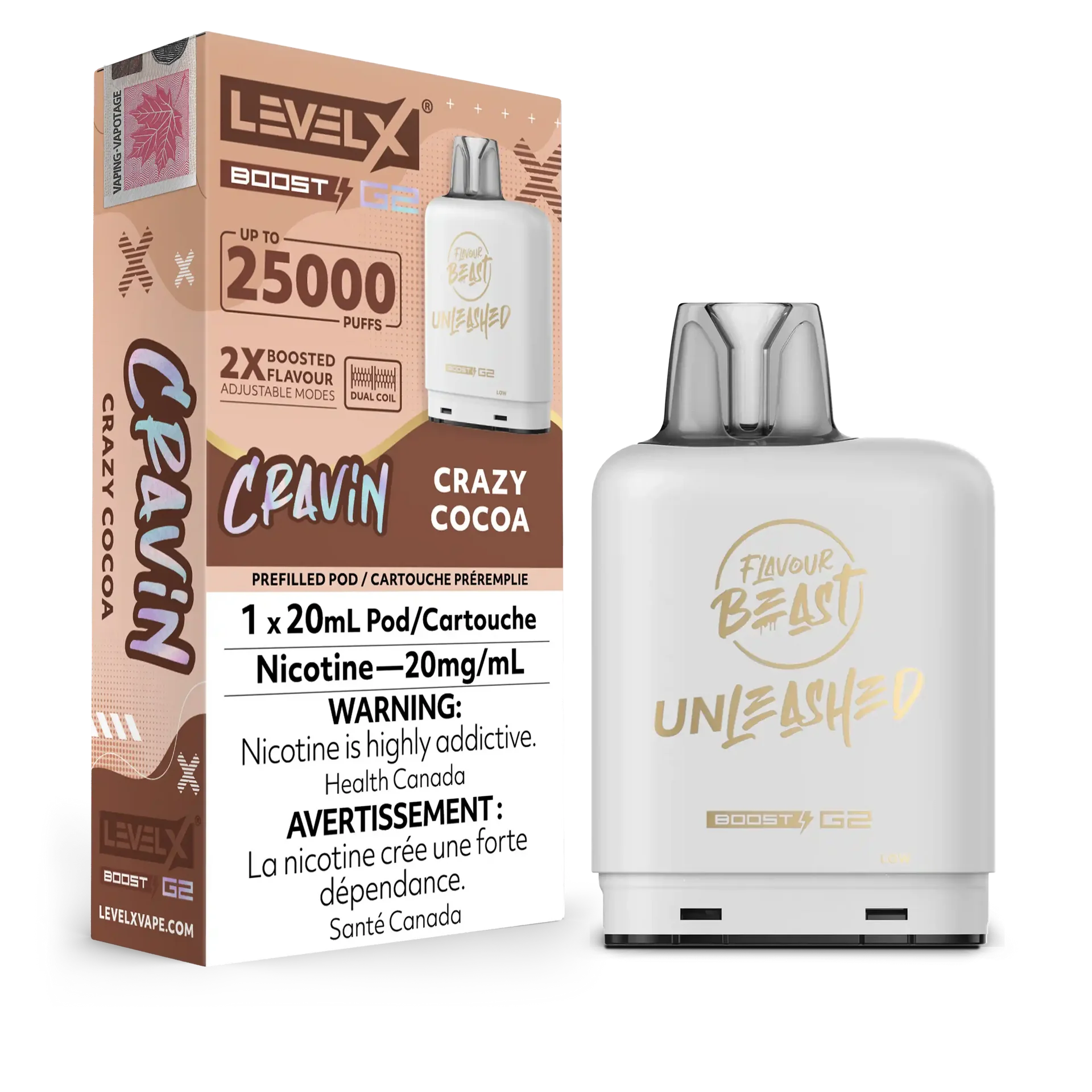 Crazy Cocoa Flavour Beast Boost G2 Unleashed Pods 25K