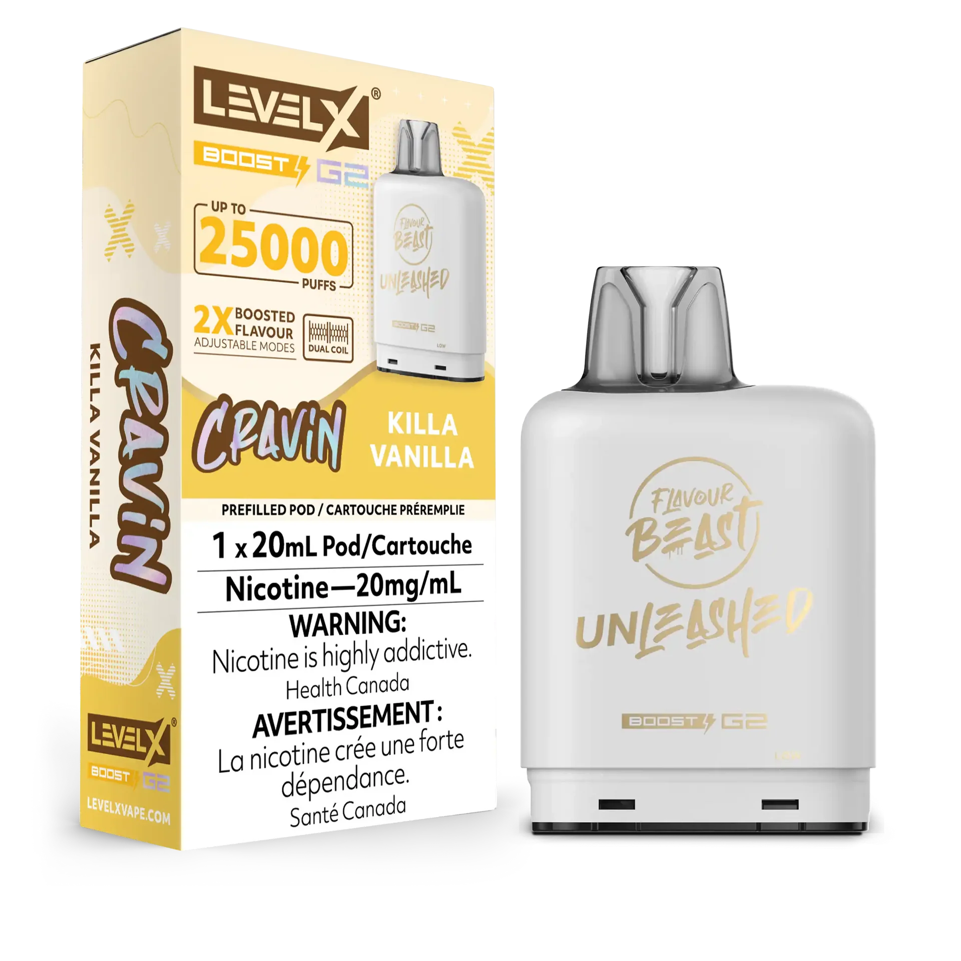 Killa Vanilla Flavour Beast Boost G2 Unleashed Pods 25K
