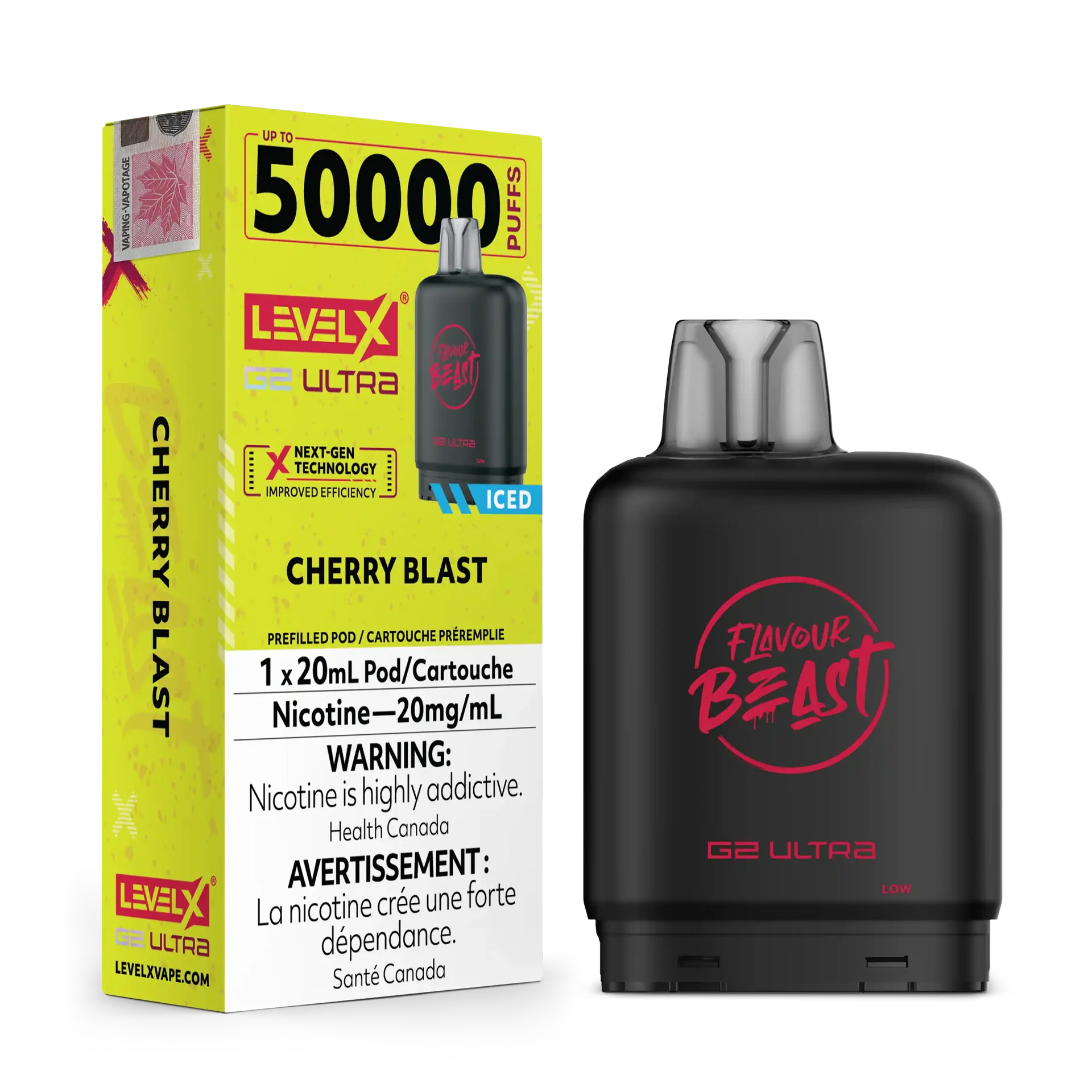 Cherry Blast by Level X Flavour Beast G2 Ultra 50K by LEVEL X BY FLAVOUR BEAST
