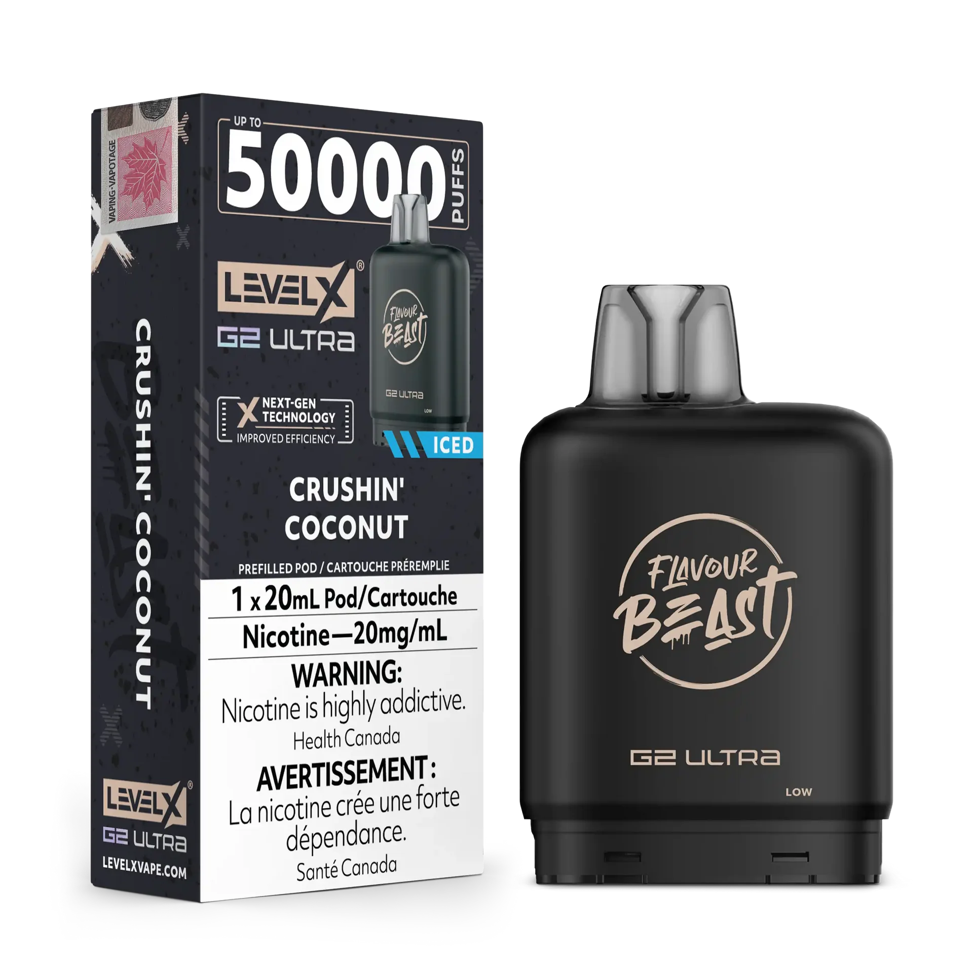 Crushin Coconut by Level X Flavour Beast G2 Ultra 50K by LEVEL X BY FLAVOUR BEAST