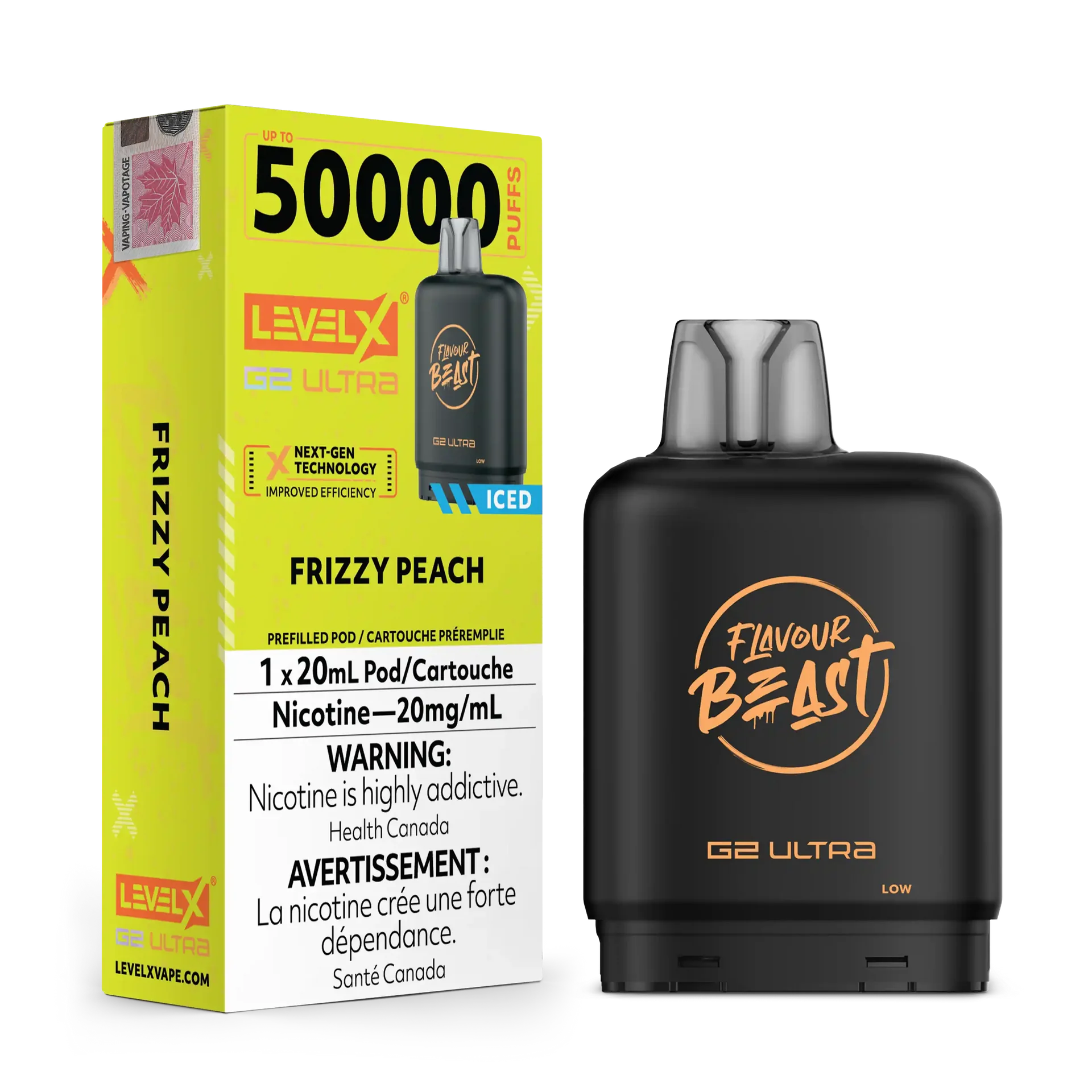 Frizzy Peach by Level X Flavour Beast G2 Ultra 50K by LEVEL X BY FLAVOUR BEAST