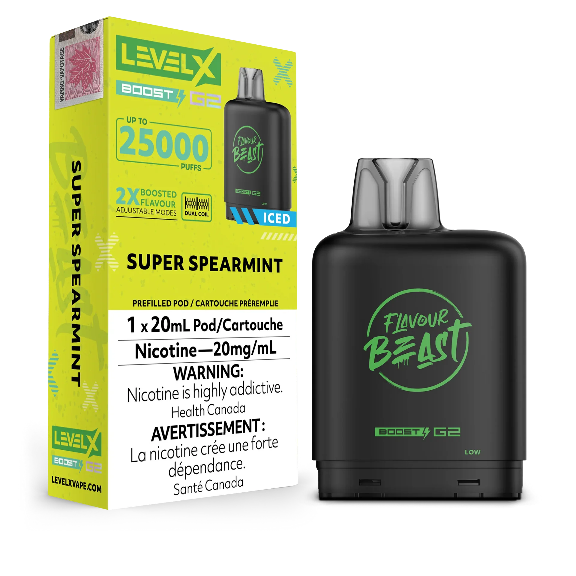 STR8UP Strawberry Banana Iced Flavour Beast Boost G2 Pods 25K by LEVEL X BY FLAVOUR BEAST
