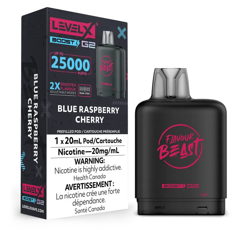 Blue Raspberry Cherry Flavour Beast Boost G2 Pods 25K
