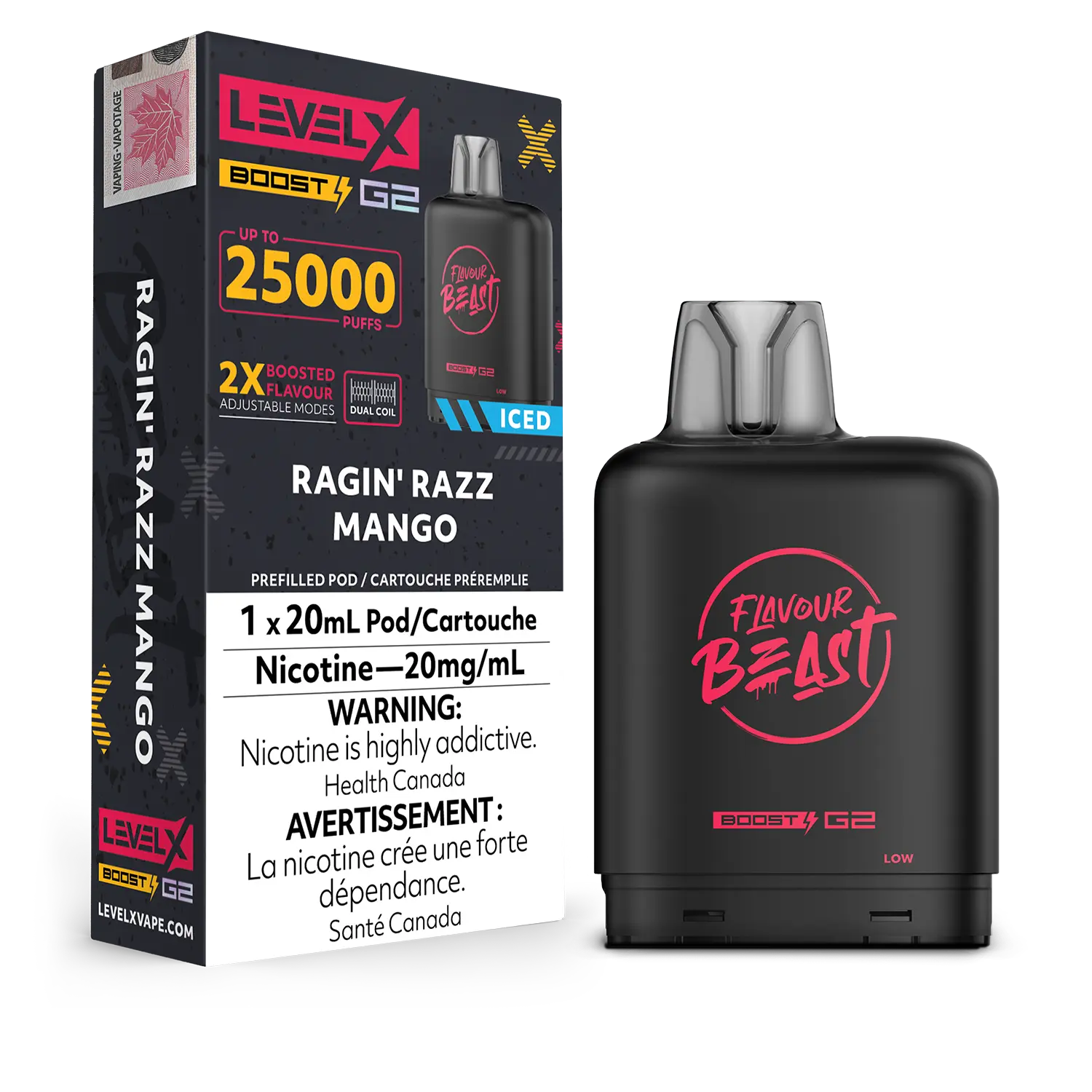 Pink Bomb Ice Flavour Beast Boost G2 Pods 25K