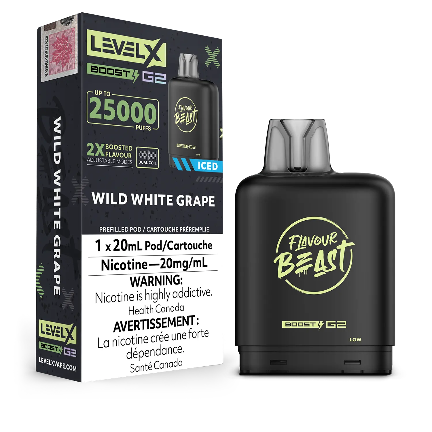 Wild White Grape Iced Flavour Beast Boost G2 Pods 25K