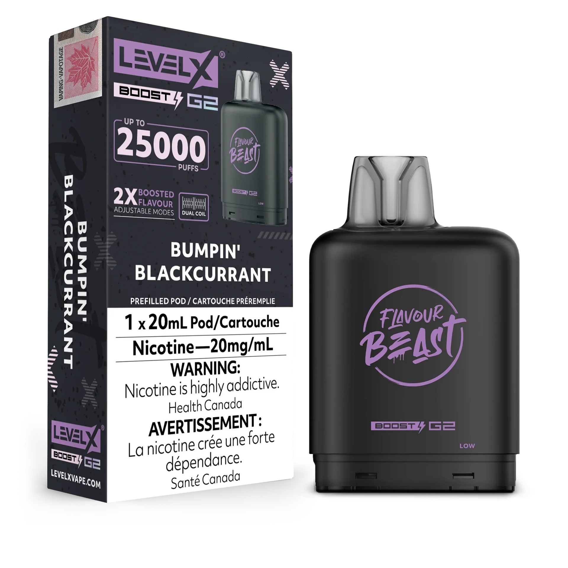 Bumpin' Blackcurrant Iced Flavour Beast Boost G2 Pods 25K by LEVEL X BY FLAVOUR BEAST