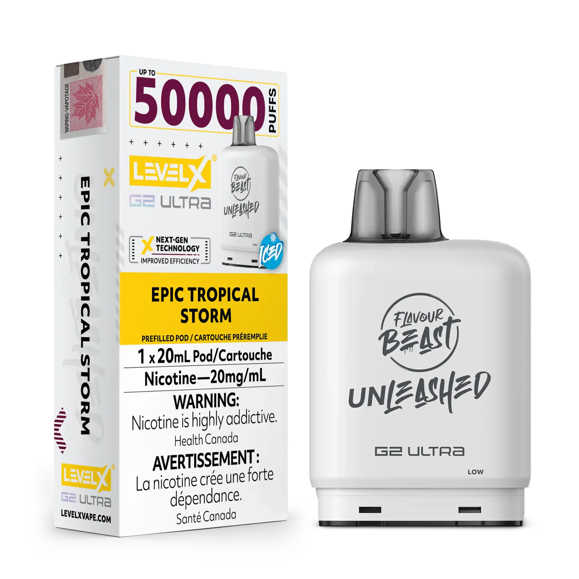 Epic Tropical Storm by Level X Flavour Beast Unleashed G2 Ultra 50K by LEVEL X BY FLAVOUR BEAST