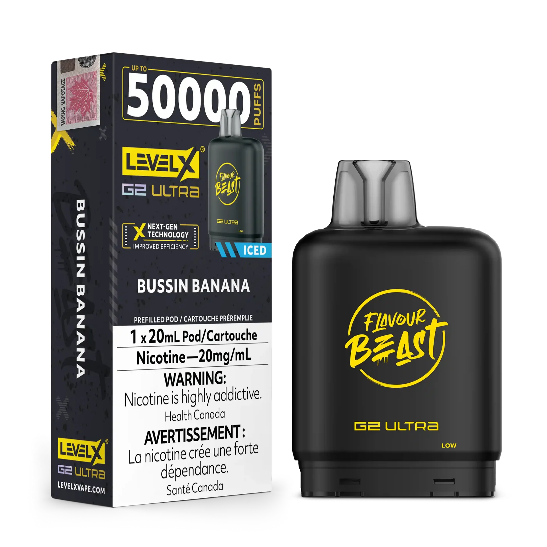 Bussin Banana by Level X Flavour Beast G2 Ultra 50K by LEVEL X BY FLAVOUR BEAST