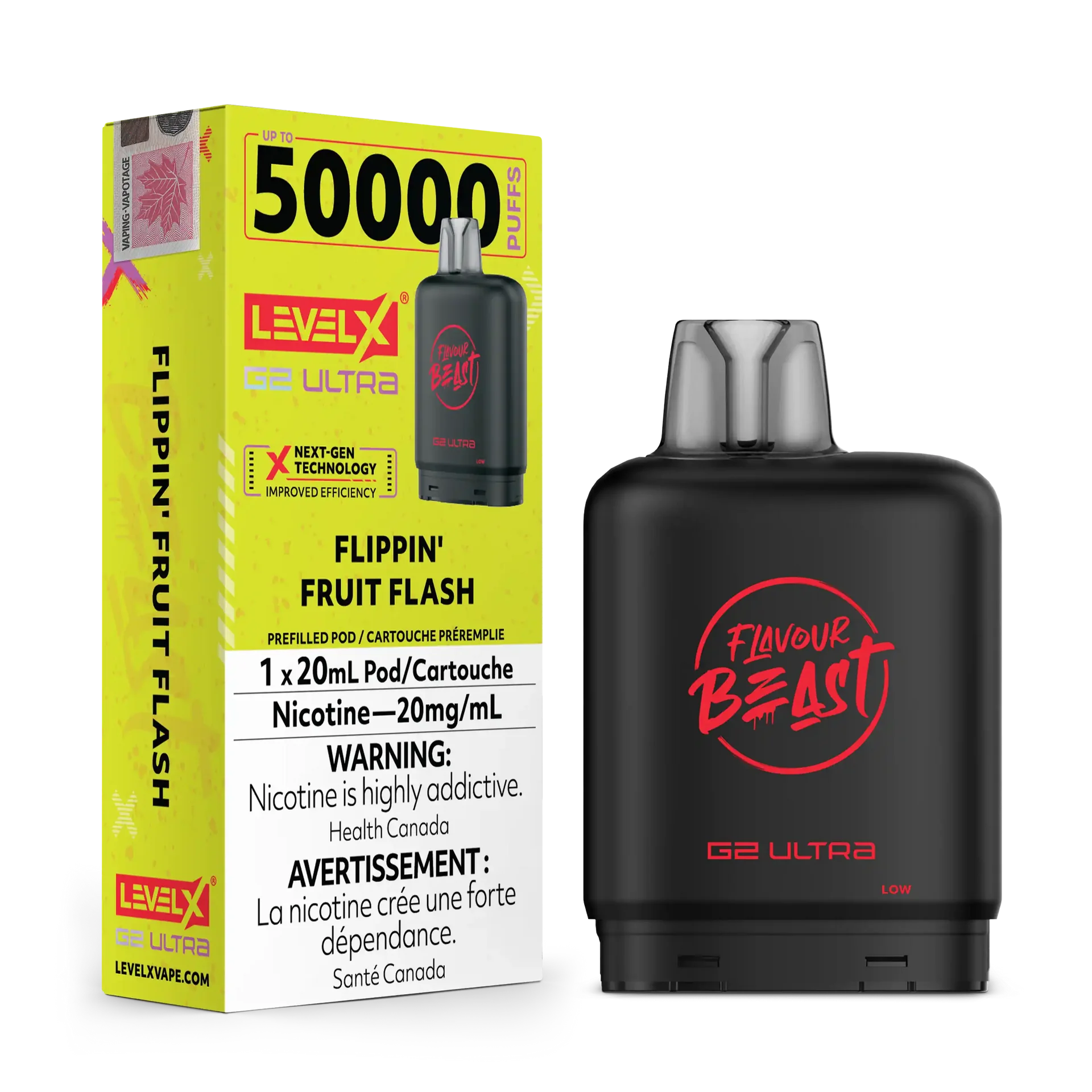 Flippin' Fruit Flash by Level X Flavour Beast G2 Ultra 50K by LEVEL X BY FLAVOUR BEAST