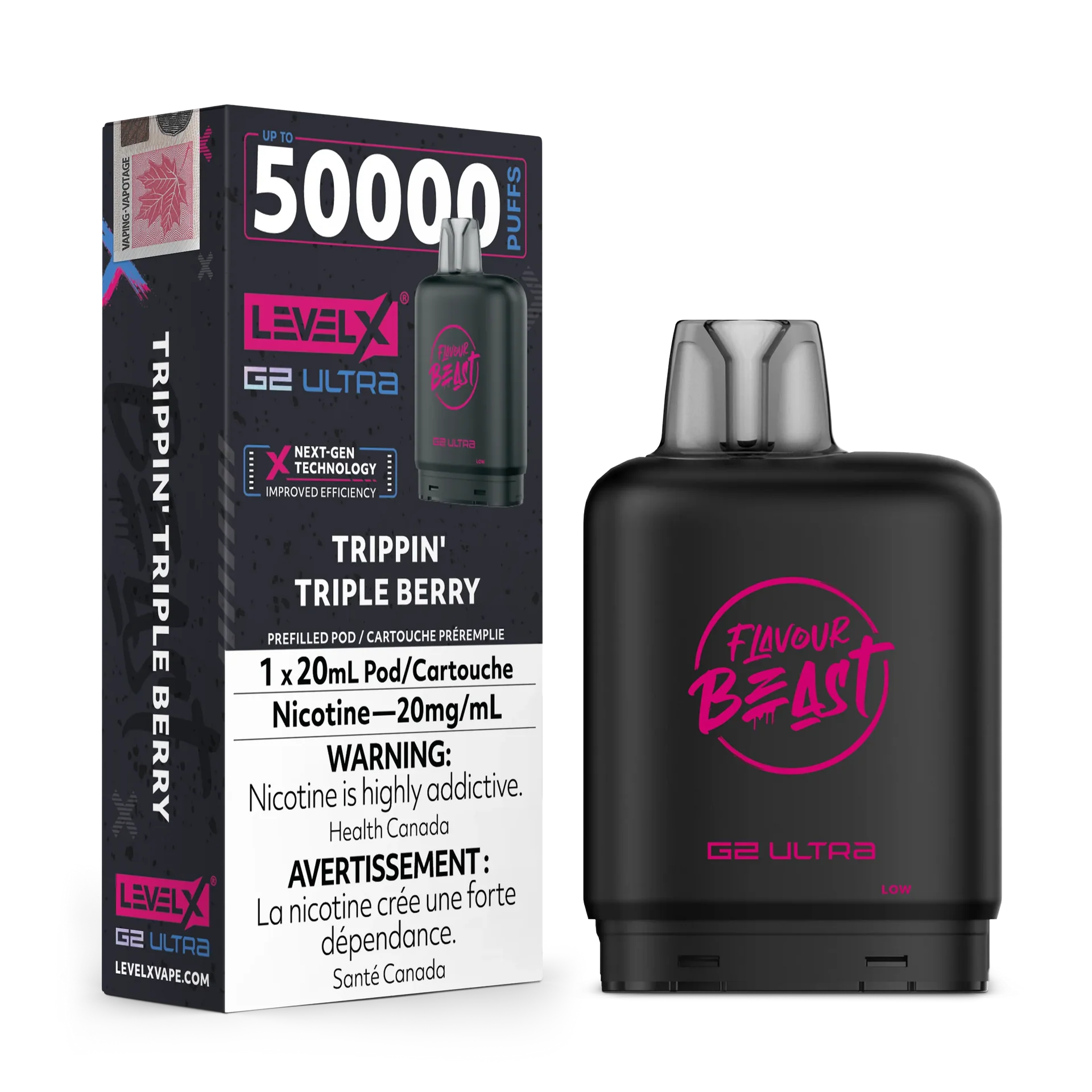 Trippin' Triple Berry by Level X Flavour Beast G2 Ultra 50K by LEVEL X BY FLAVOUR BEAST