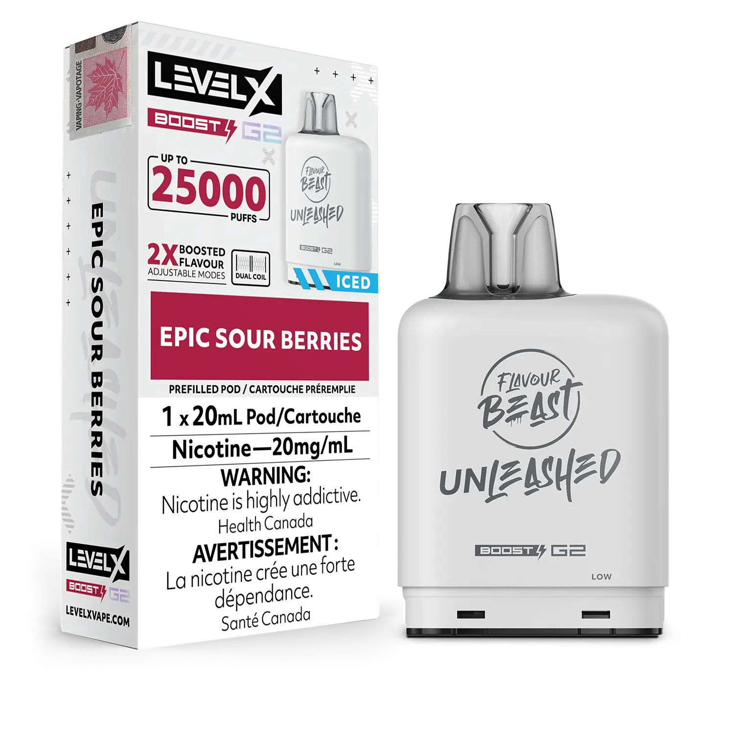 Epic Sour Berries Flavour Beast Boost G2 Unleashed Pods 25K by LEVEL X BY FLAVOUR BEAST