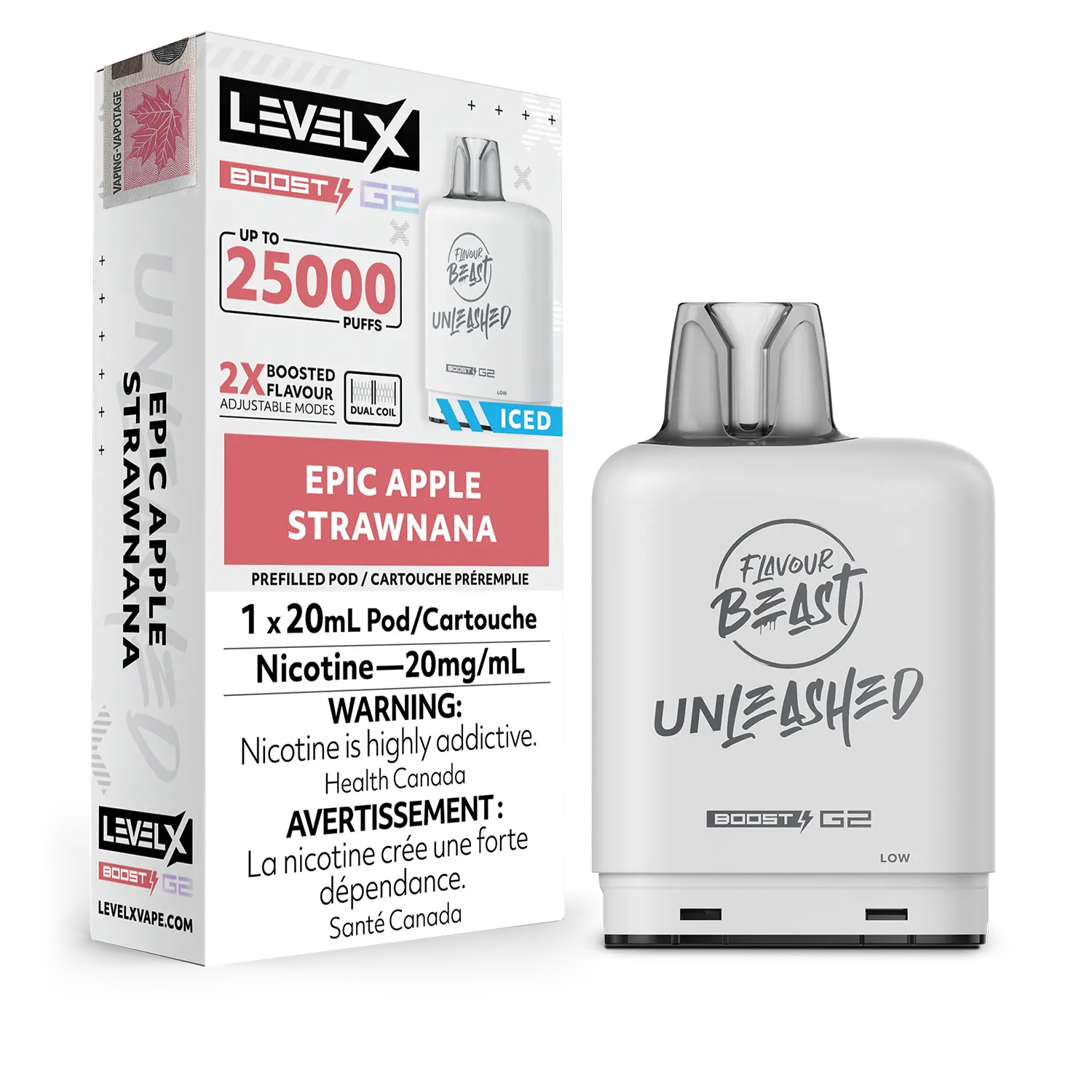 Epic Apple Strawnana Flavour Beast Boost G2 Unleashed Pods 25K