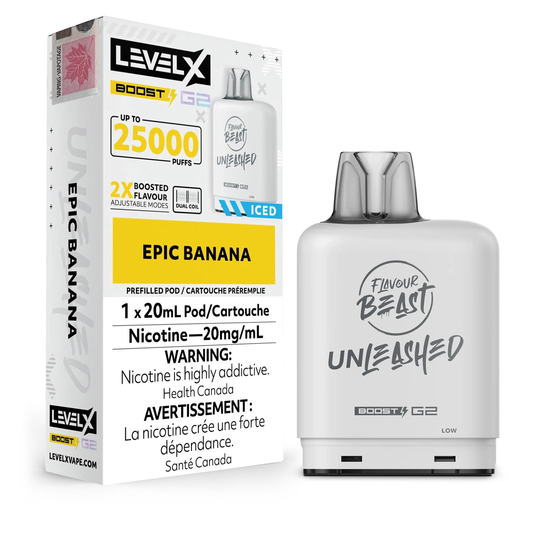 Epic Banana Flavour Beast Boost G2 Unleashed Pods 25K by LEVEL X BY FLAVOUR BEAST