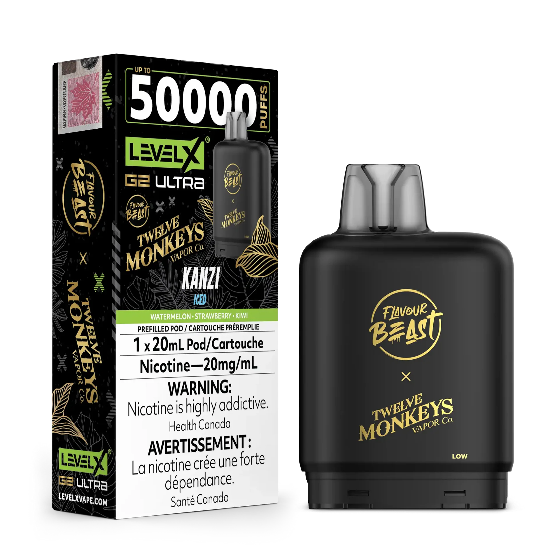 Kanzi Iced by Flavour Beast x Twelve Monkeys Level X G2 Ultra 50K by LEVEL X BY FLAVOUR BEAST