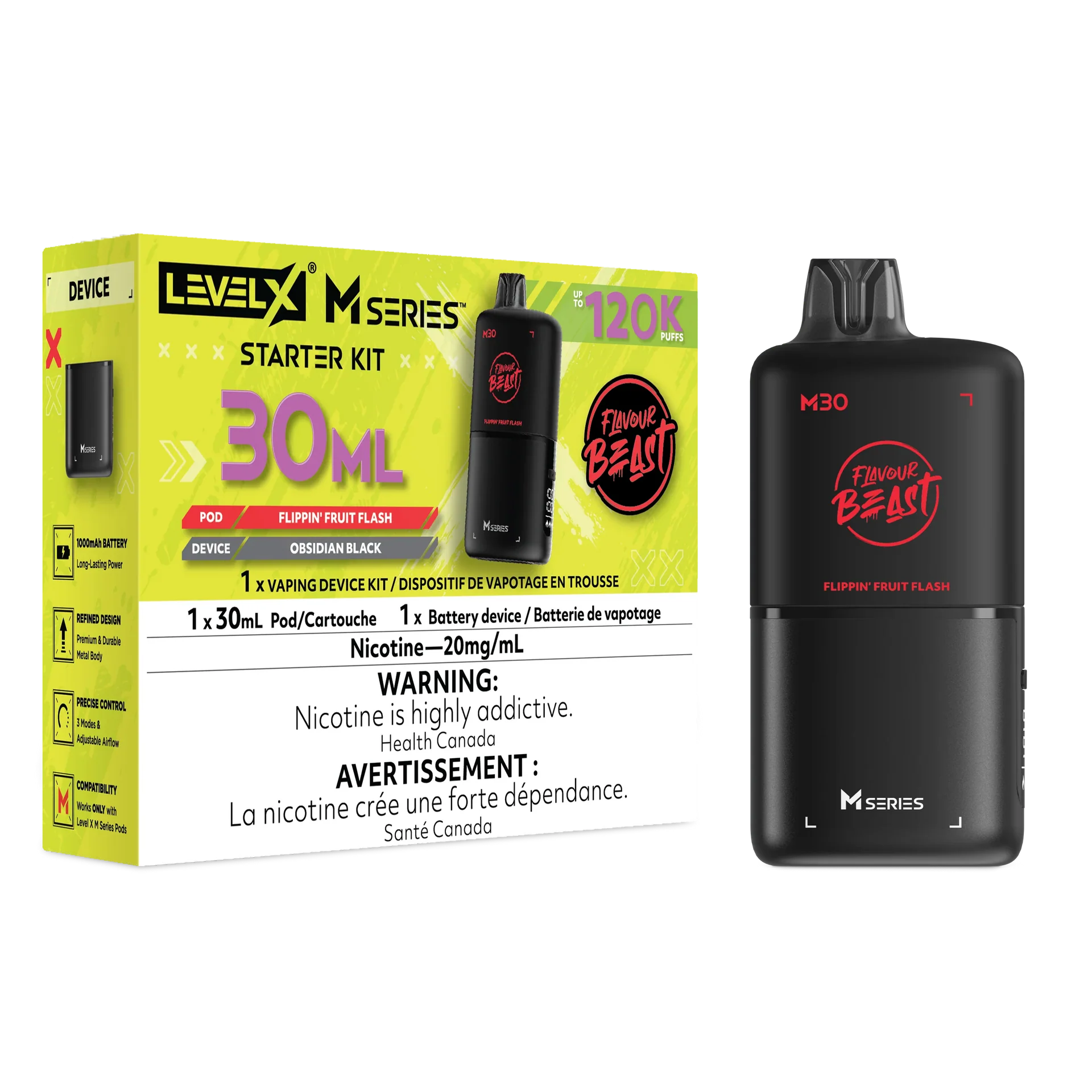 Flippin' Fruit Flash Level X M Series Starter Kit 30mL 120K Pod