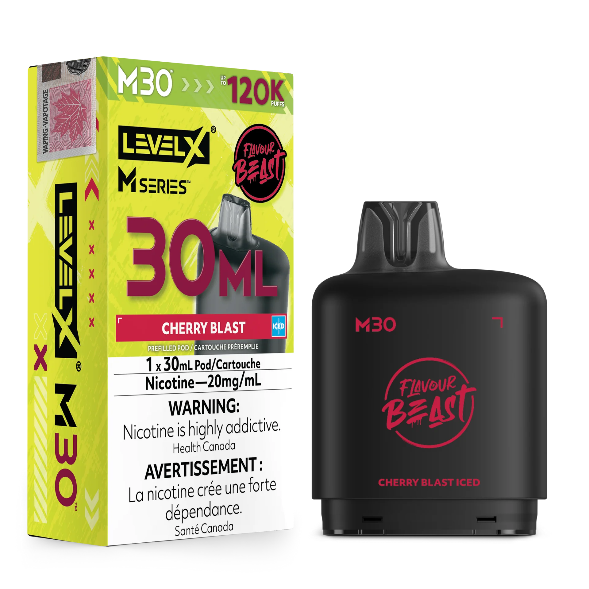 Cherry Blast Iced Level X M Series Pod 30mL 120K Pod