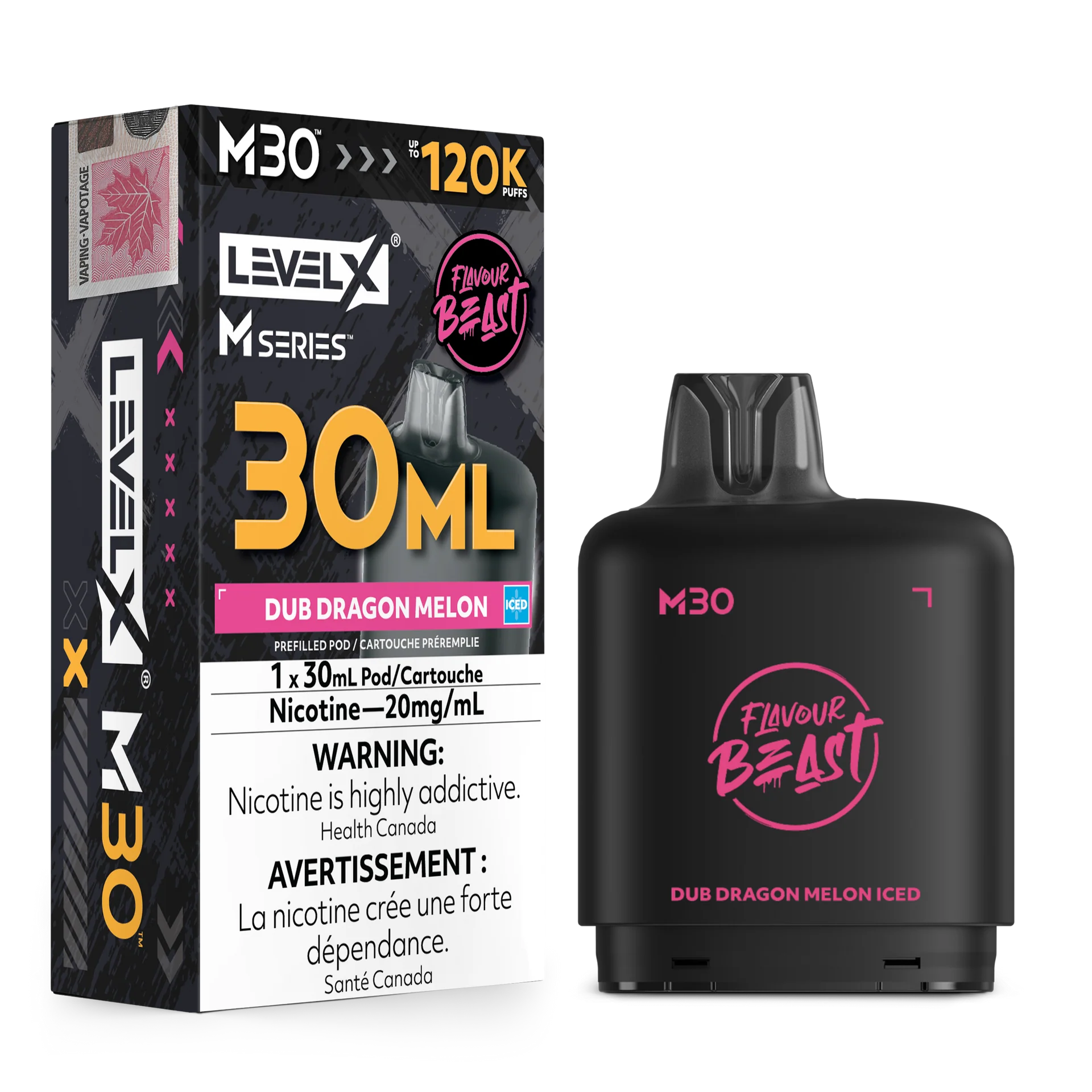 Dub Dragon Melon Iced Level X M Series Pod 30mL 120K Pod
