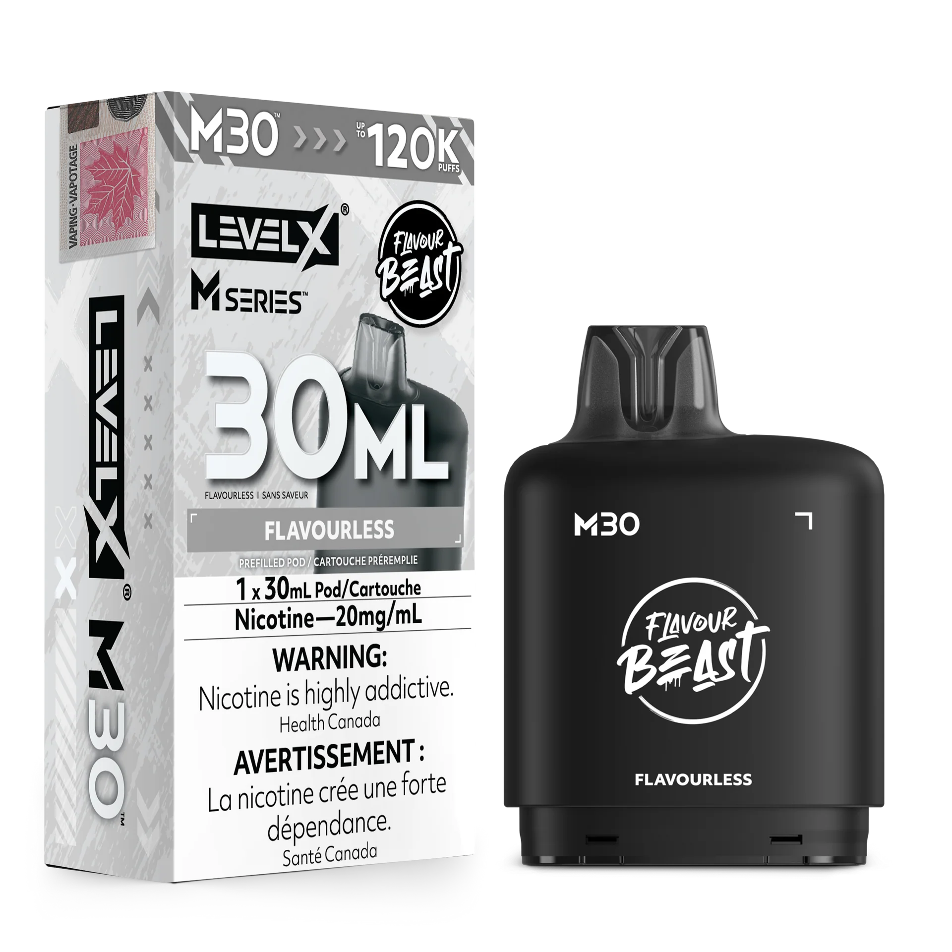 Flavourless Level X M Series Pod 30mL 120K Pod