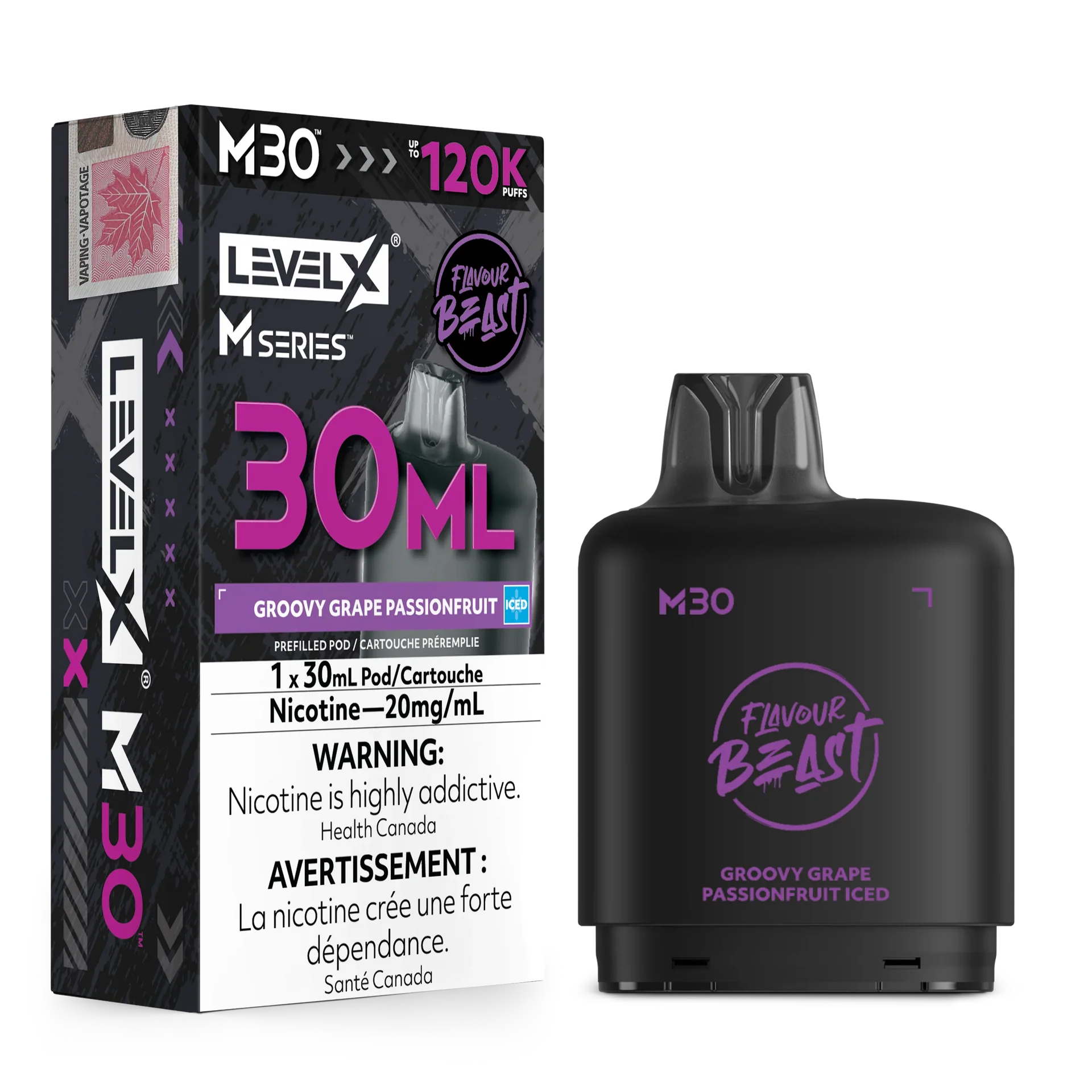 G.S. Blue Razz Level X M Series Pod 30mL 120K Pod