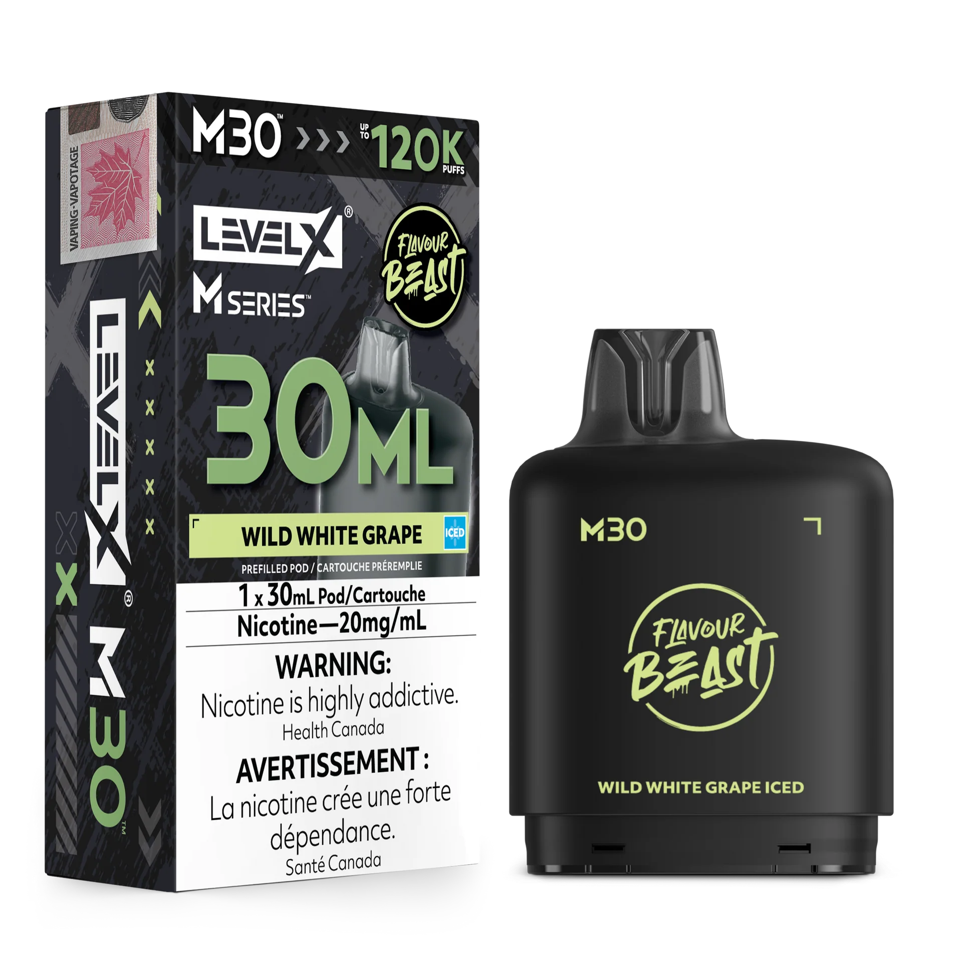Wild White Grape Iced Level X M Series Pod 30mL 120K Pod