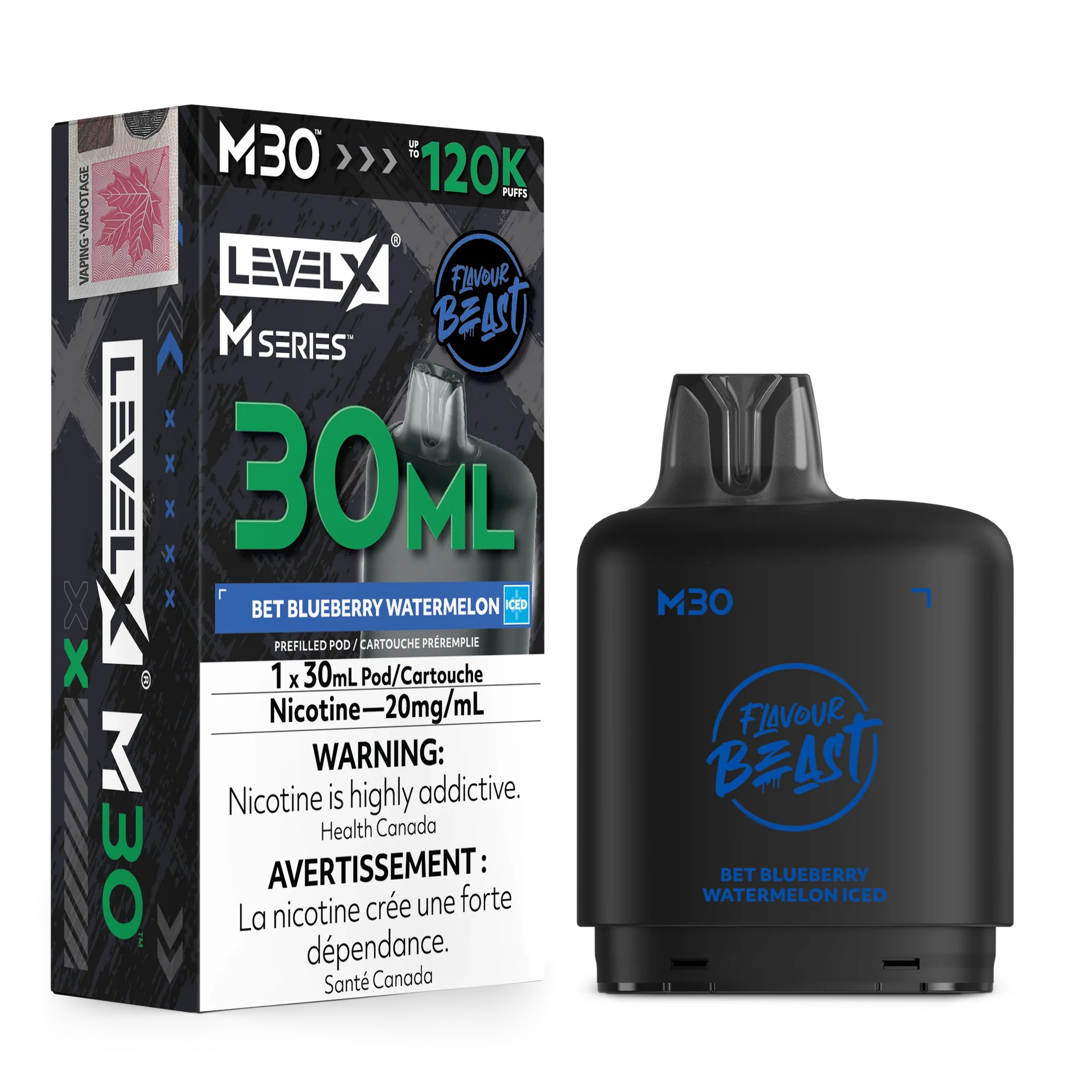 Bet Blueberry Watermelon Iced Level X M Series Pod 30mL 120K Pod