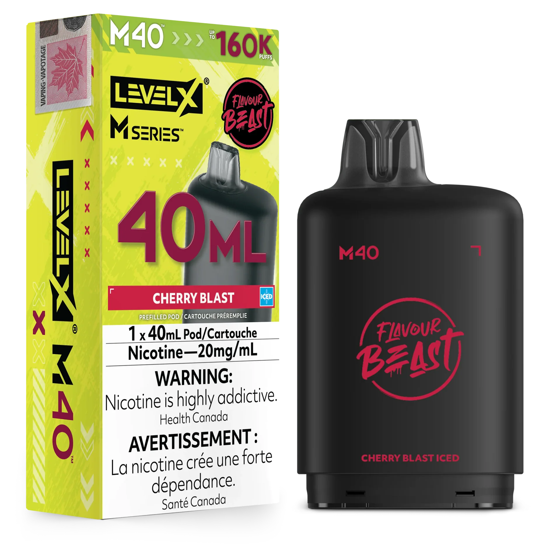 Cherry Blast Iced Level X M Series Pod 40mL 160K Pod