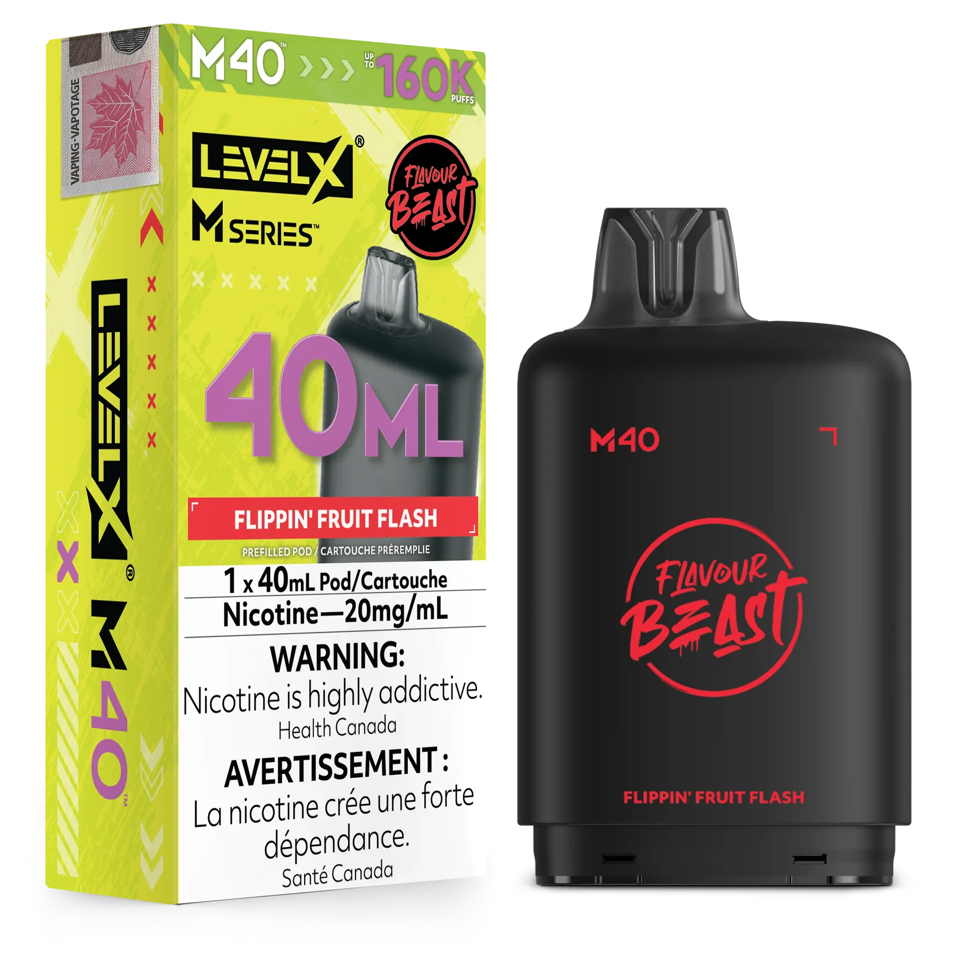 Flippin' Fruit Flash Level X M Series Pod 40mL 160K Pod