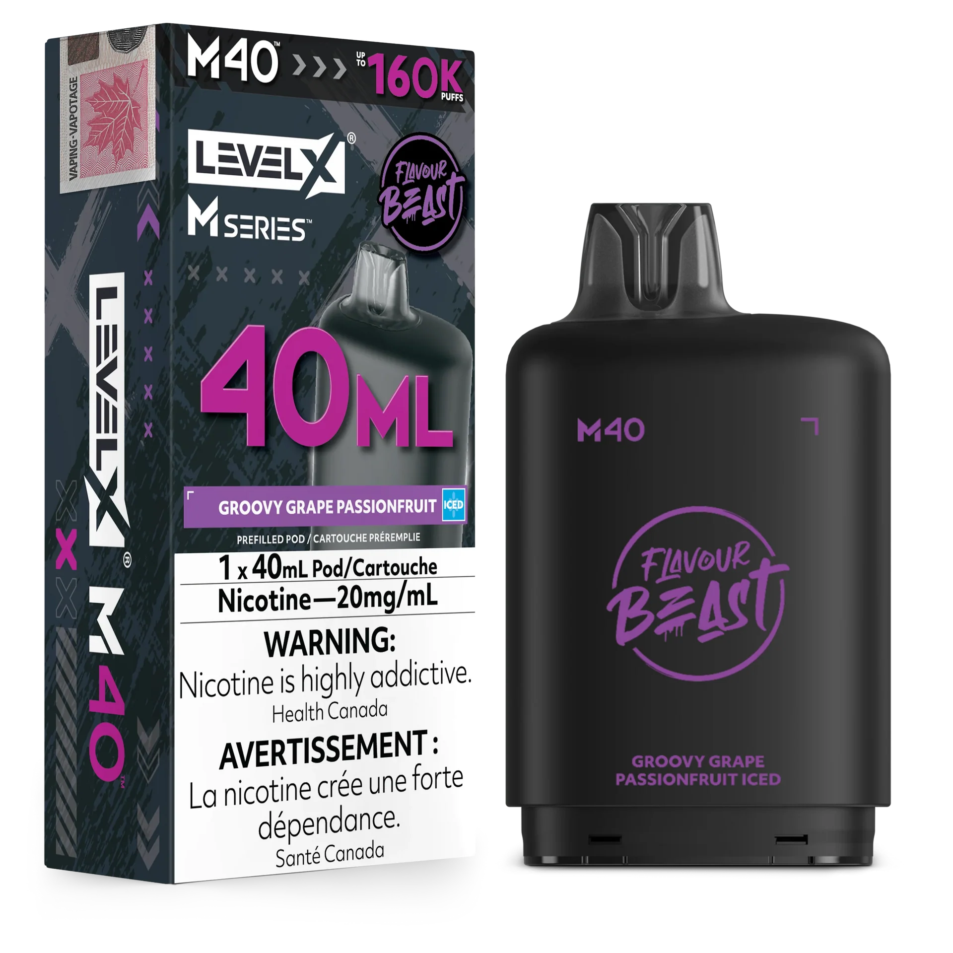 Groovy Grape Passionfruit Iced Level X M Series Pod 40mL 160K Pod