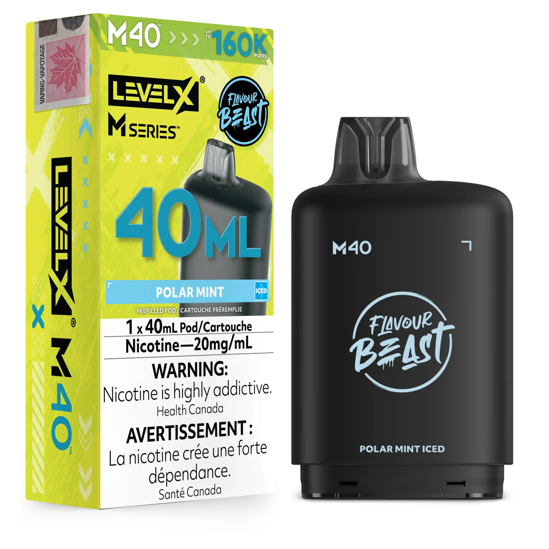 Polar Mint Iced Level X M Series Pod 40mL 160K Pod