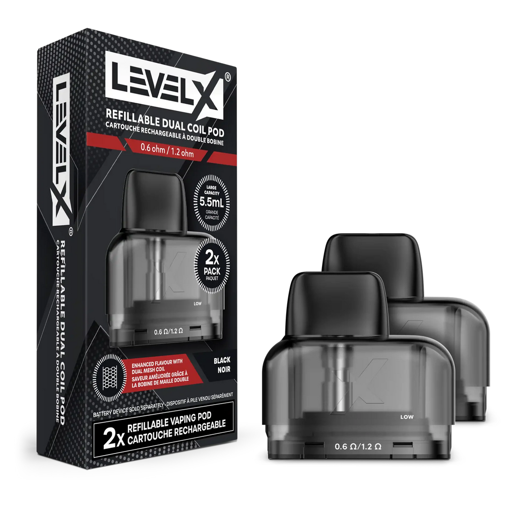 Level X - Refillable Dual Coil Pod 5.5mL 0.6Ω/1.2Ω by LEVEL X — view 1