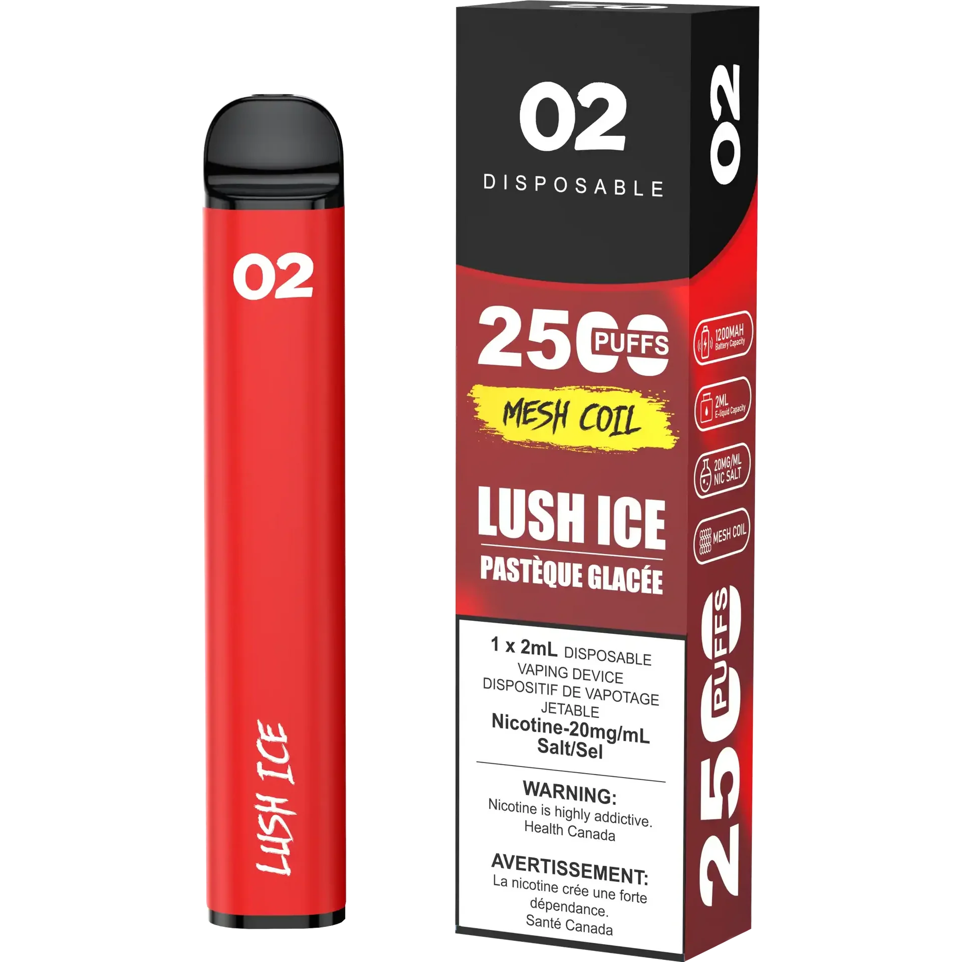 Lush Ice O2 - Disposable 2.5K by O2