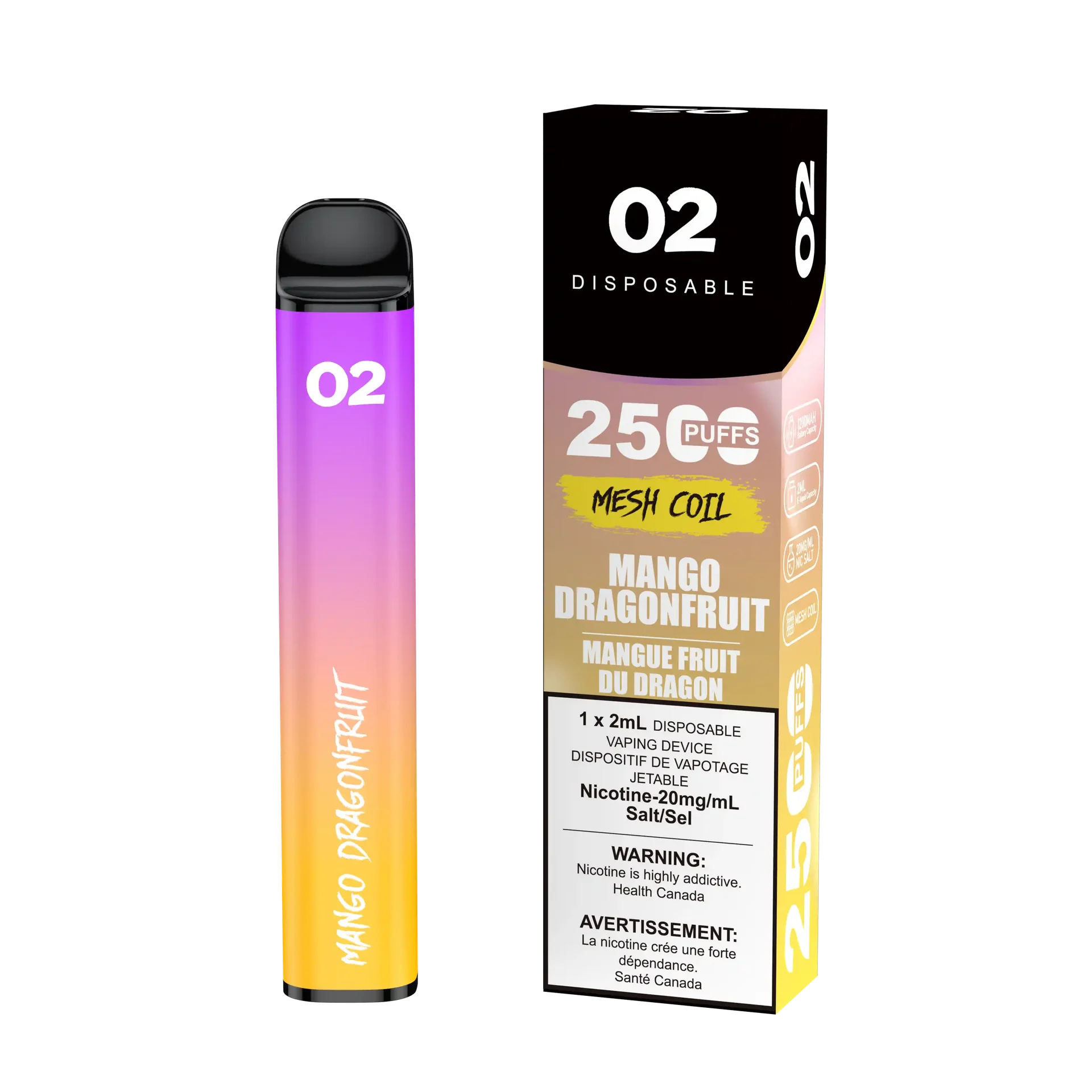 Mango Dragonfruit O2 - Disposable 2.5K by O2