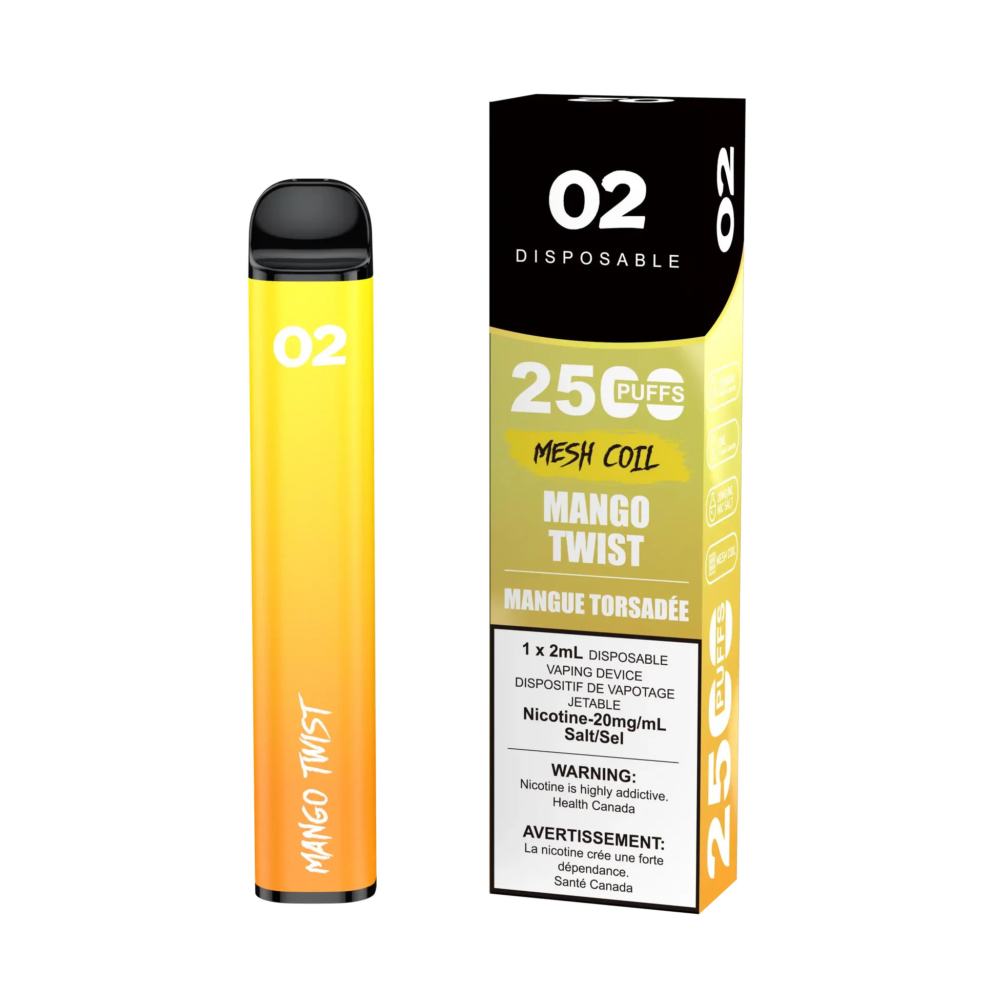 Mango Twist O2 - Disposable 2.5K by O2