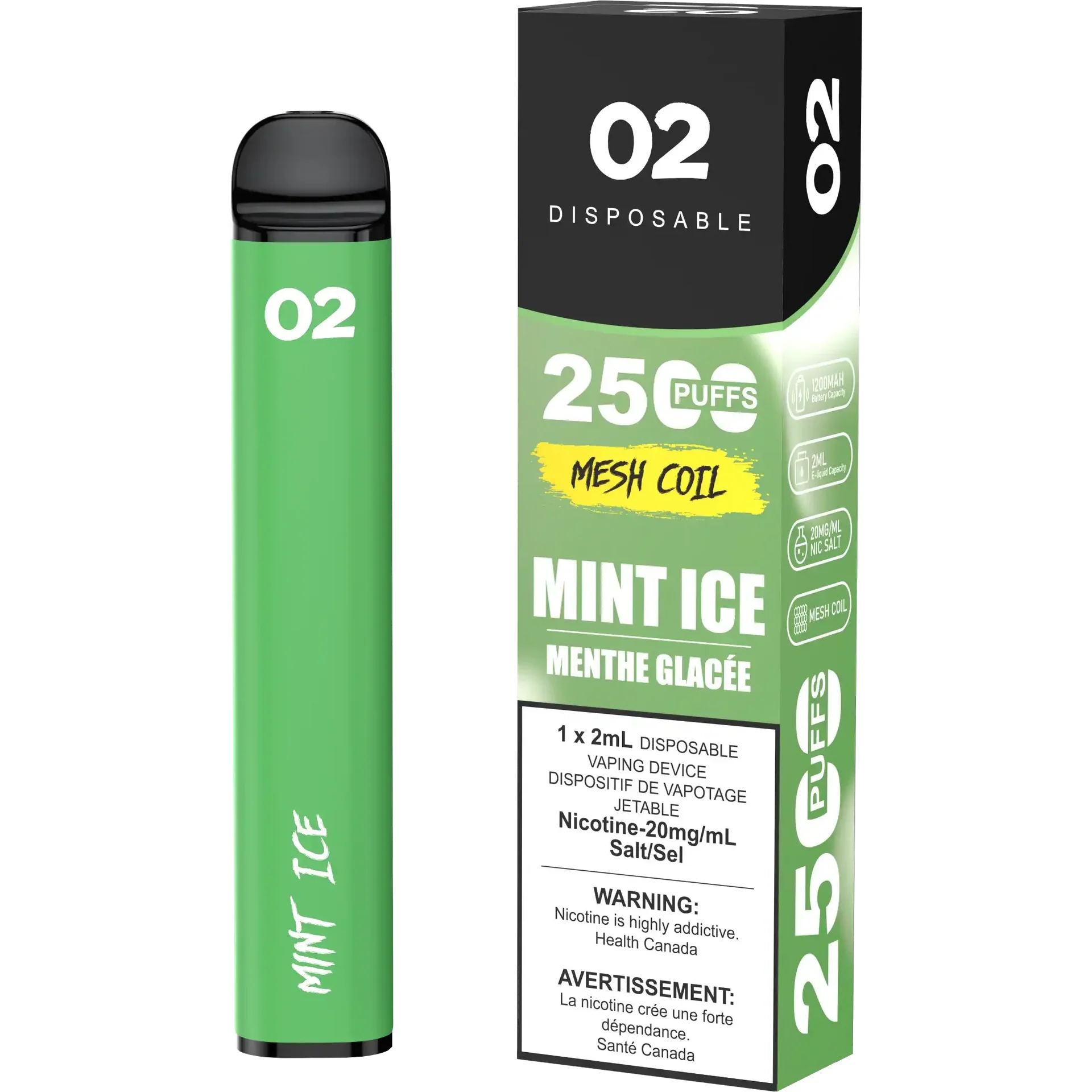 Mint Ice O2 - Disposable 2.5K by O2
