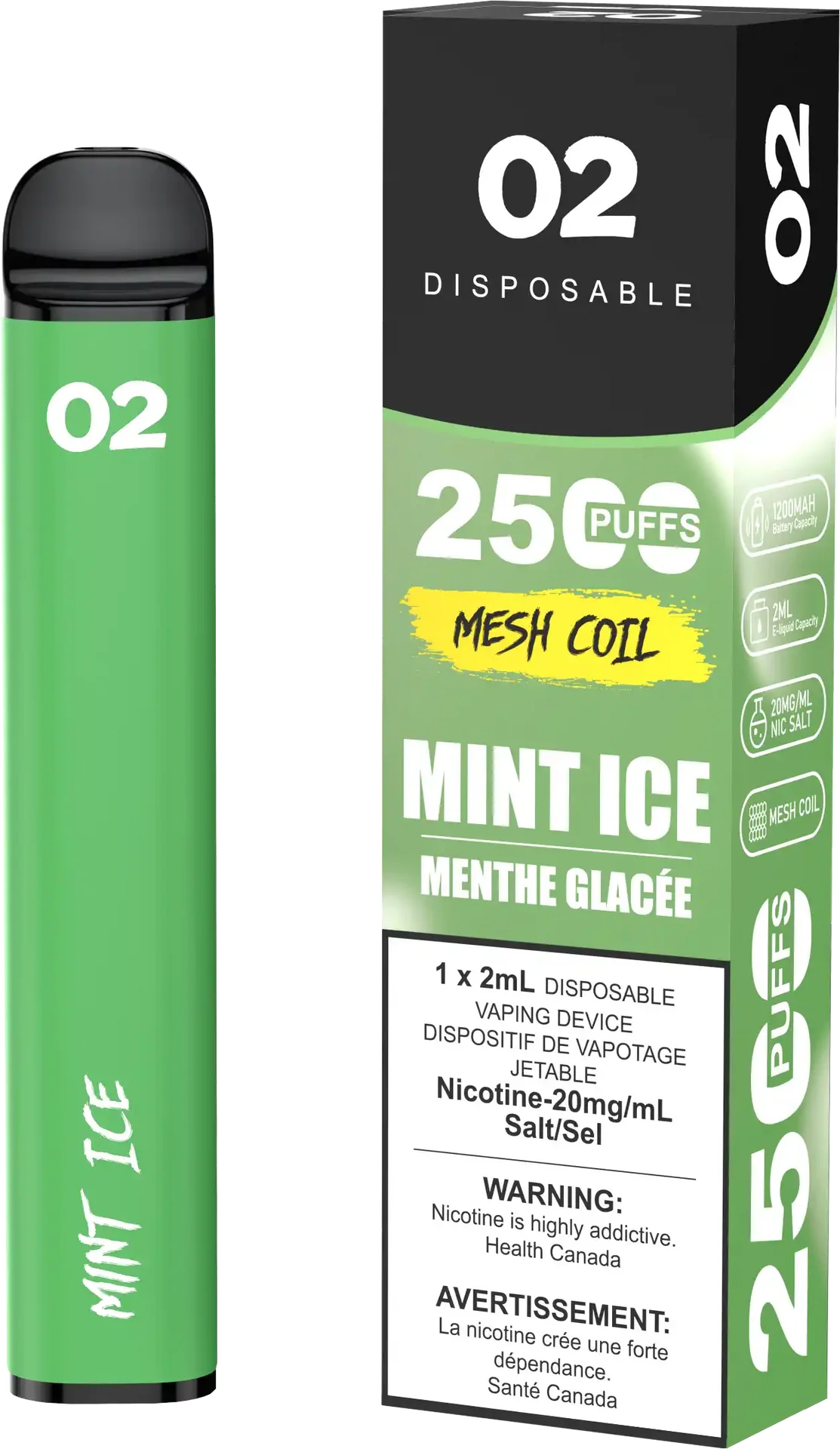 Mint Ice O2 - Disposable 2.5K