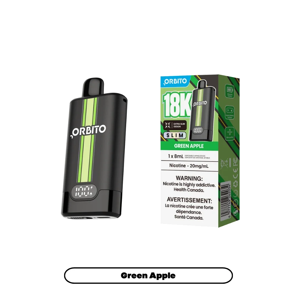 Green Apple Orbito Slim - Disposable Vape 18K