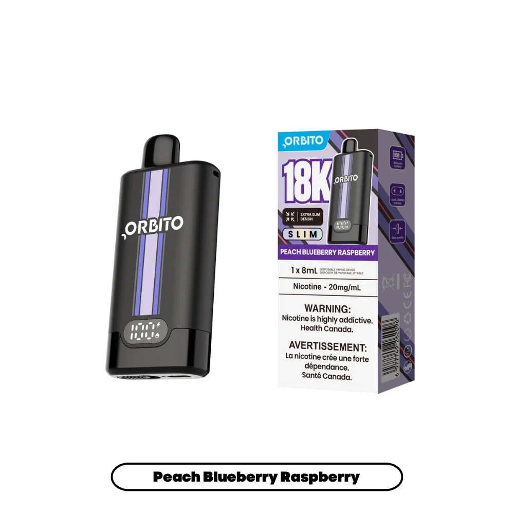 Peach Blueberry Raspberry Orbito Slim - Disposable Vape 18K