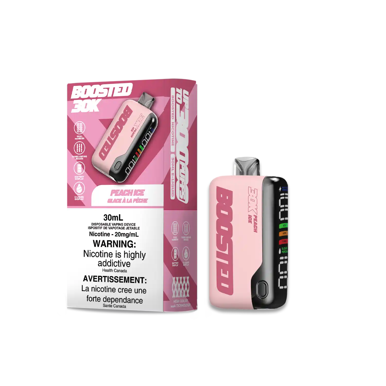 Peach Ice Boosted - Disposable 30K by BOOSTED