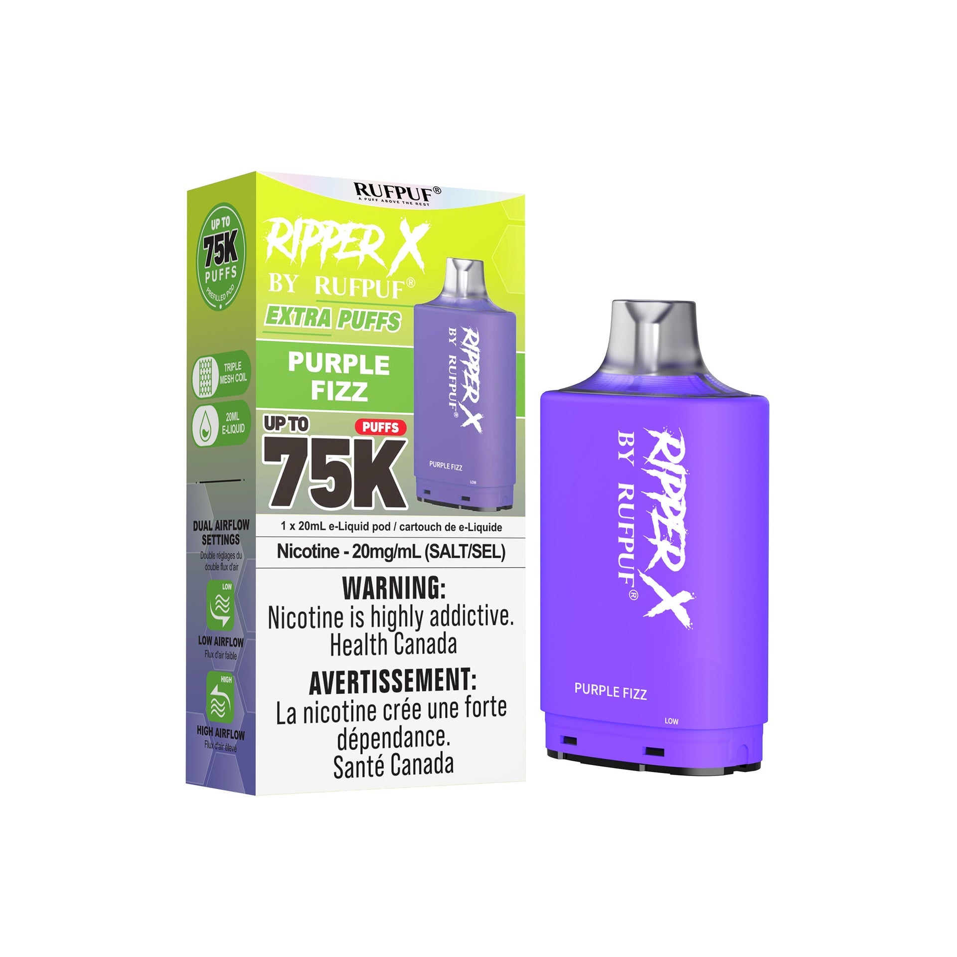 Purple Fizz Rufpuf Ripper X Pods 75K by RIPPER X BY RUFPUF
