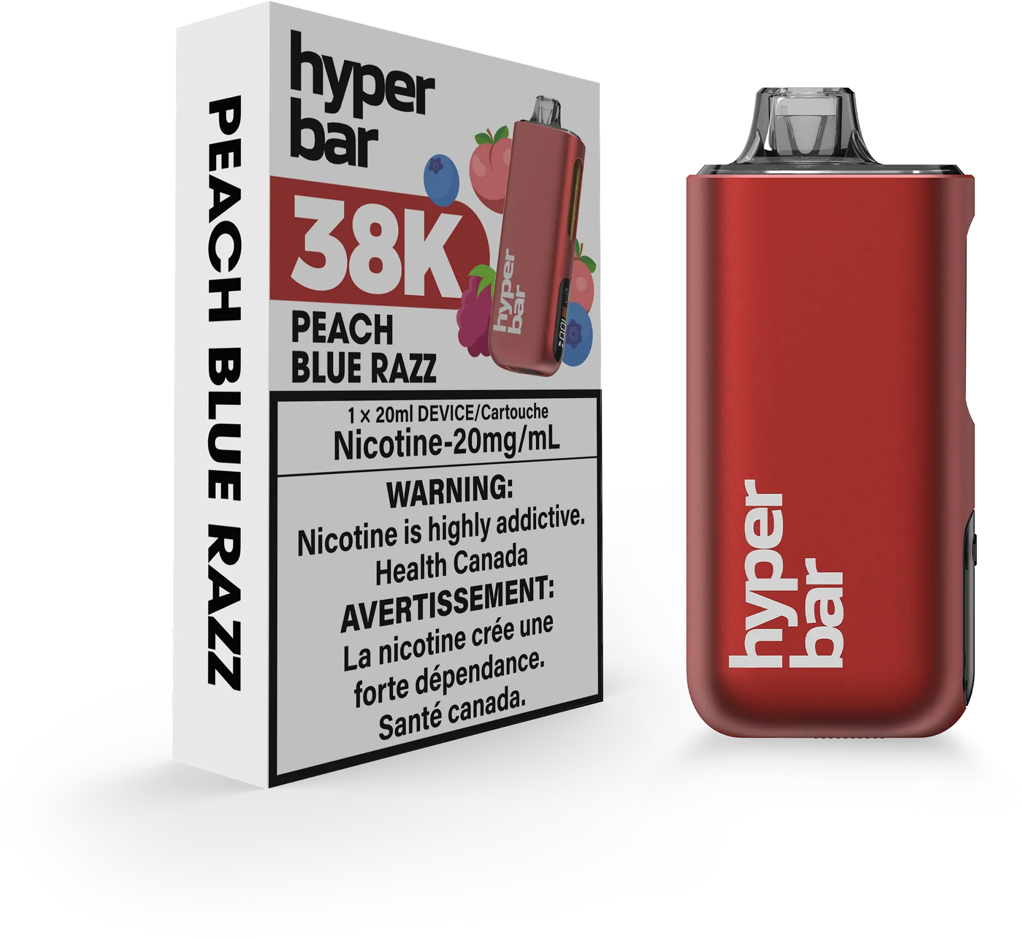Peach Blue Razz Hyperbar BE38000 - Disposable Vape