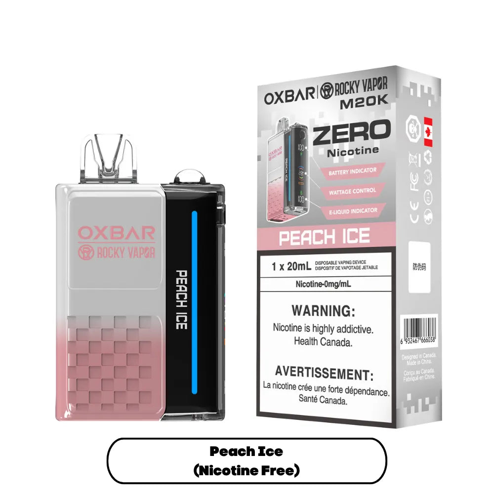Peach Ice Oxbar M20K - Nicotine Free Disposable 20K