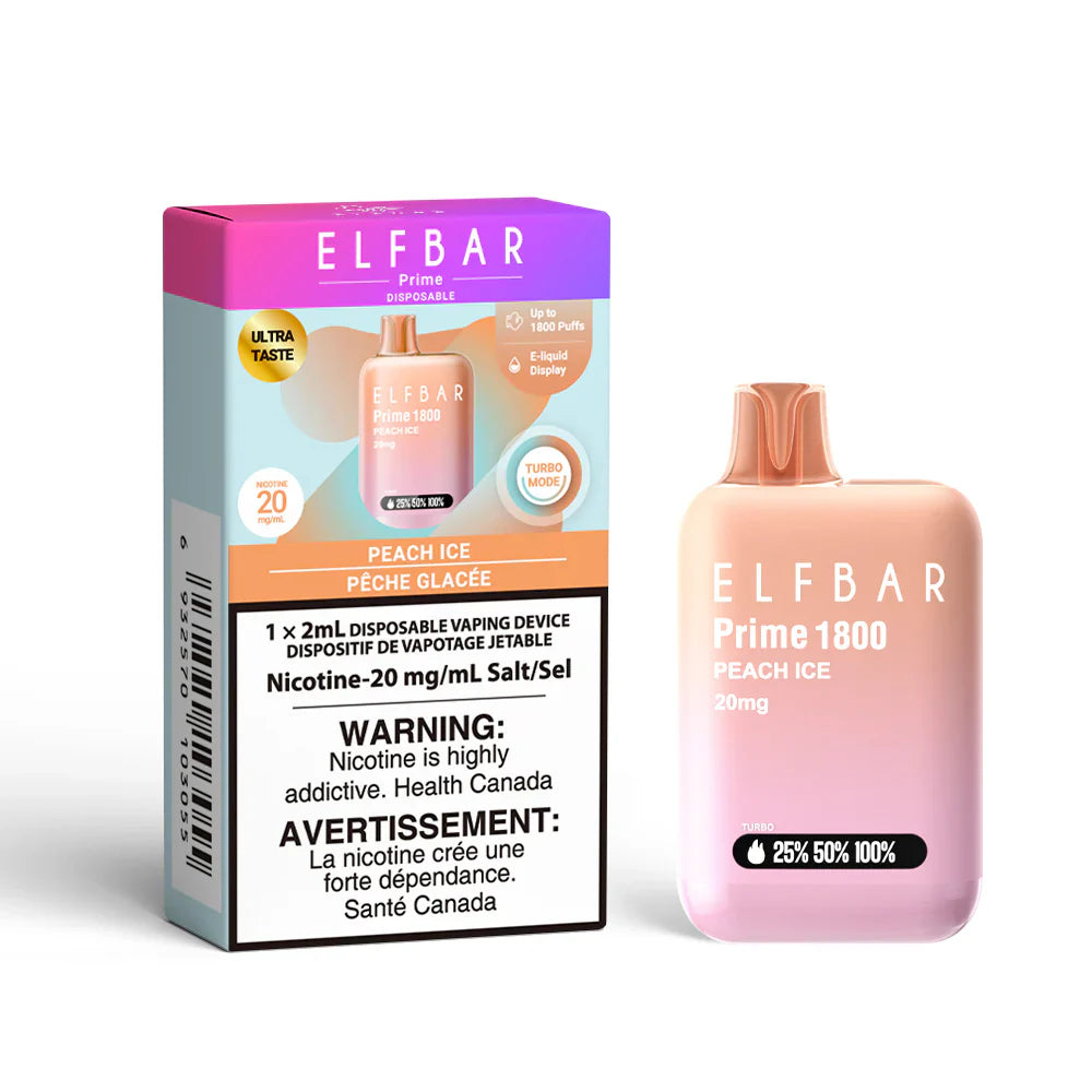 Peach Ice ELF Bar Prime 1800 - Disposable