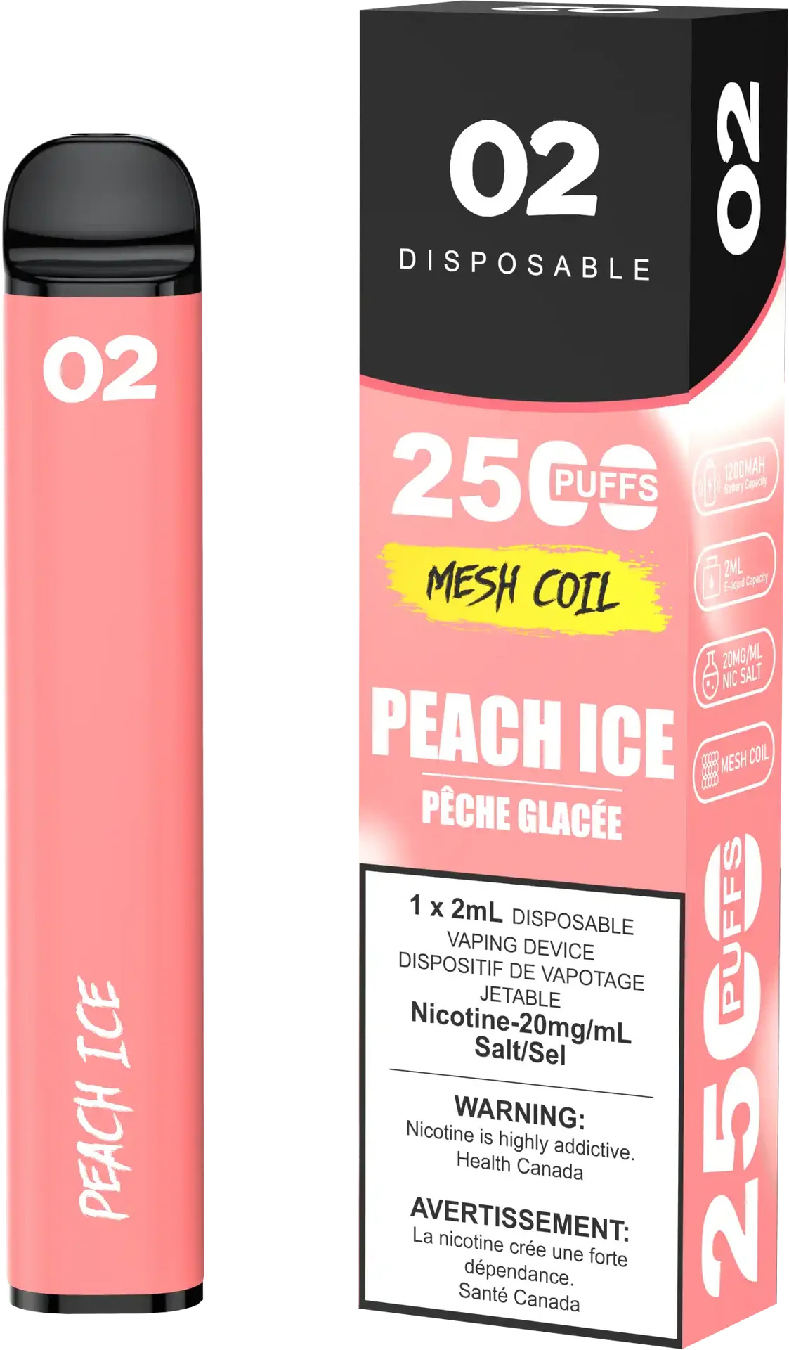 Peach Ice O2 - Disposable 2.5K