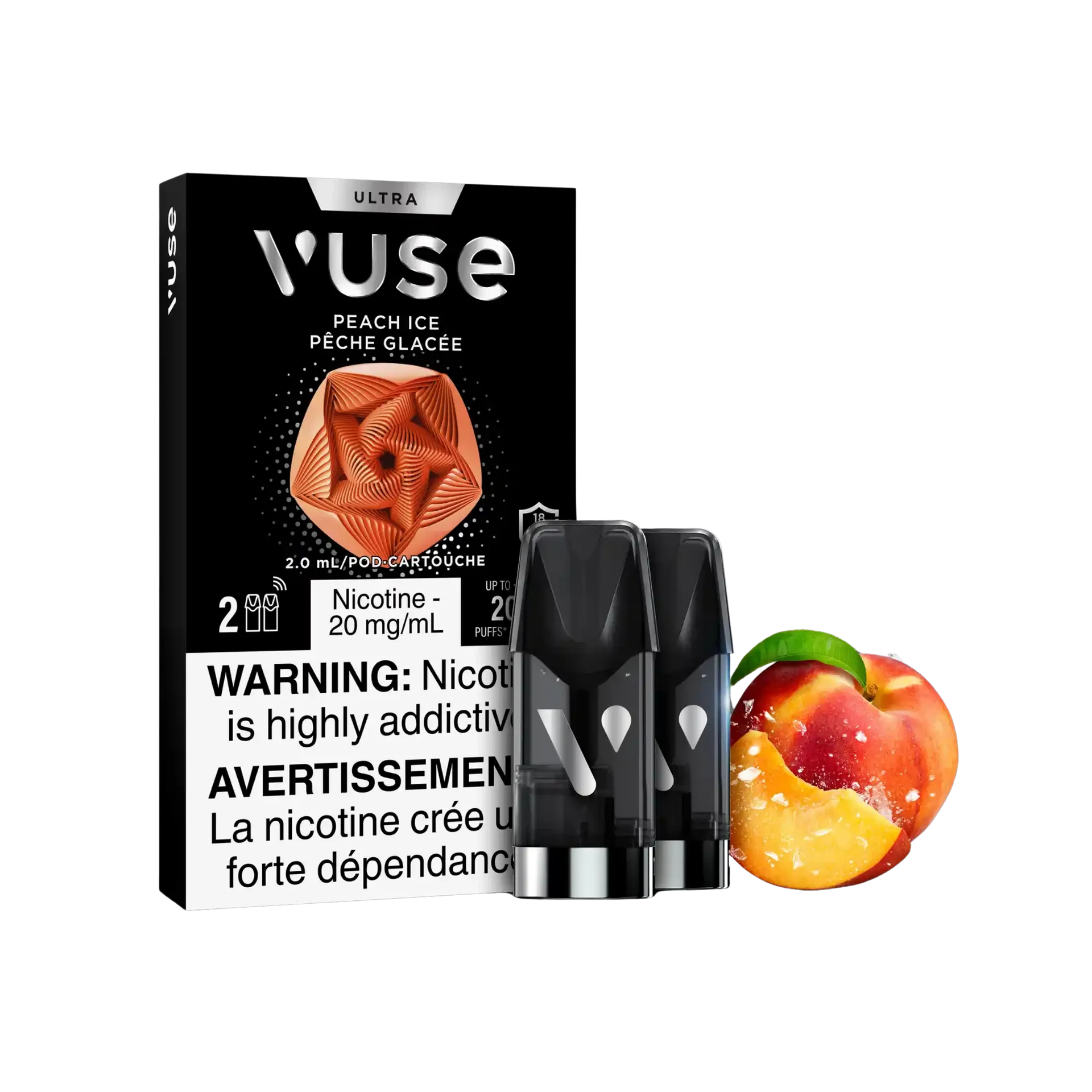 Peach Ice Vuse Ultra Pods by VUSE