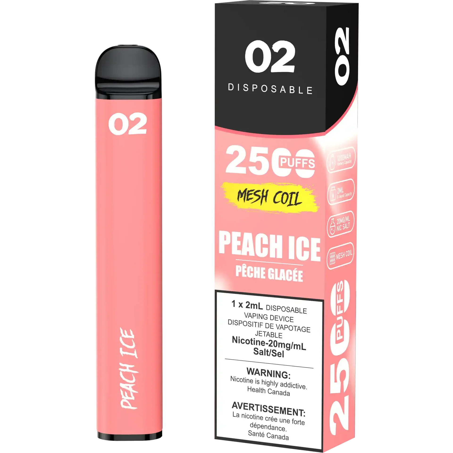 Peach Ice O2 - Disposable 2.5K by O2
