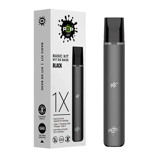 Pop Hit closed pod device in Black, compatible with STLTH pods.